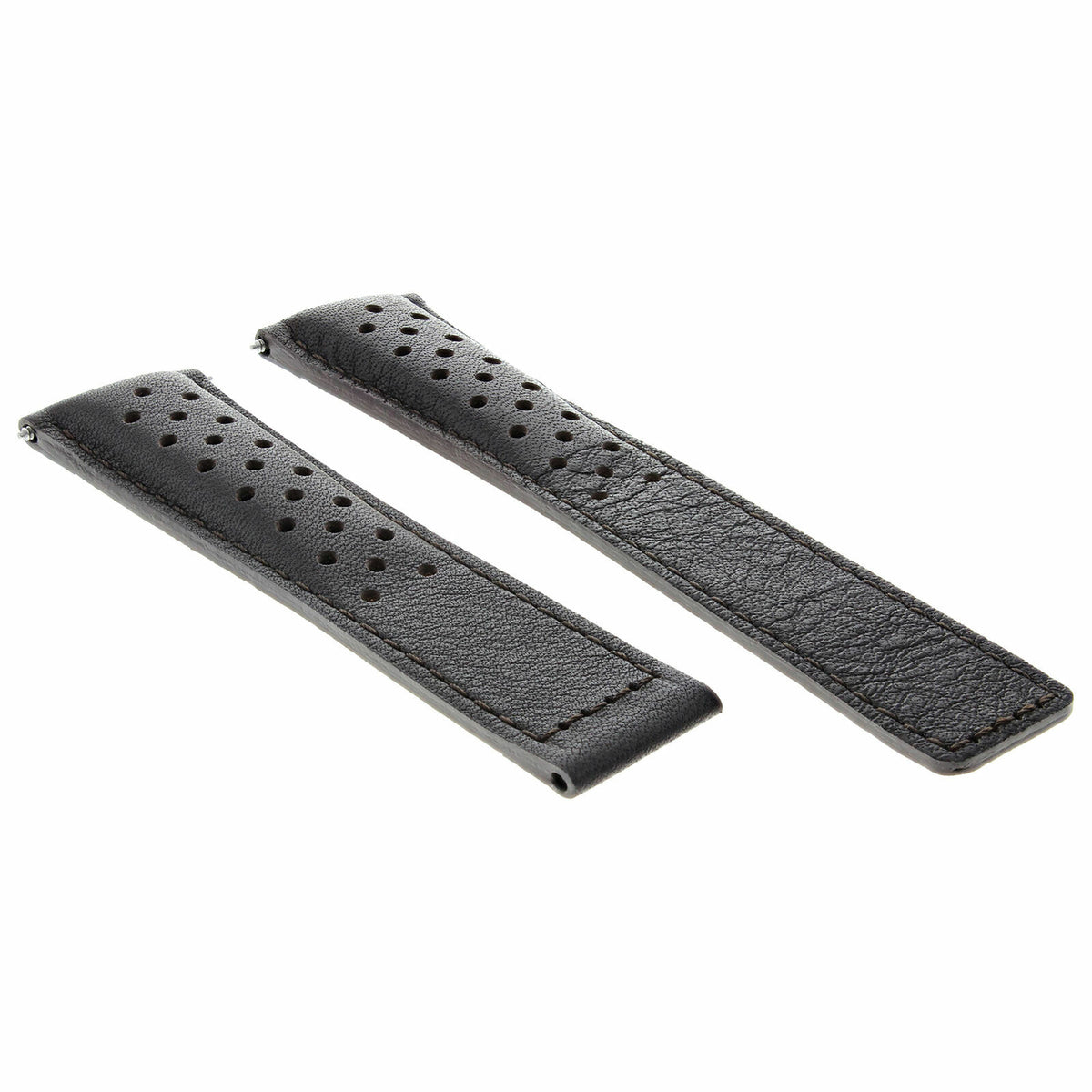 PERFORATED 19-20-22MM LEATHER WATCH BAND STRAP UNIVERSAL GENUINE ITALIAN CALF