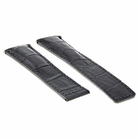LEATHER WATCH BAND STRAP CLASP FOR TAG HEUER CARRERA GOLD ROSE - 22MM