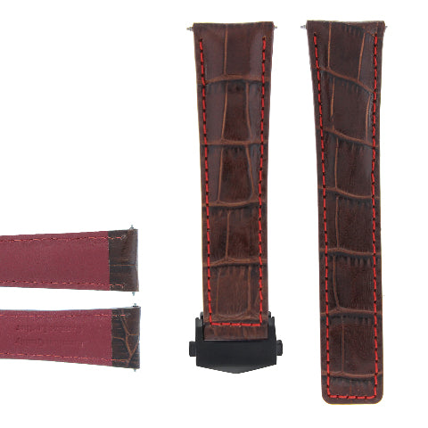 19-20-21-22MM LEATHER WATCH BAND STRAP FOR TAG HEUER CARRERA DEPLOYMENT CLASP
