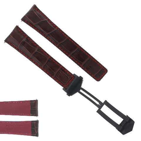 19-20-21-22MM LEATHER WATCH BAND STRAP FOR TAG HEUER CARRERA DEPLOYMENT CLASP