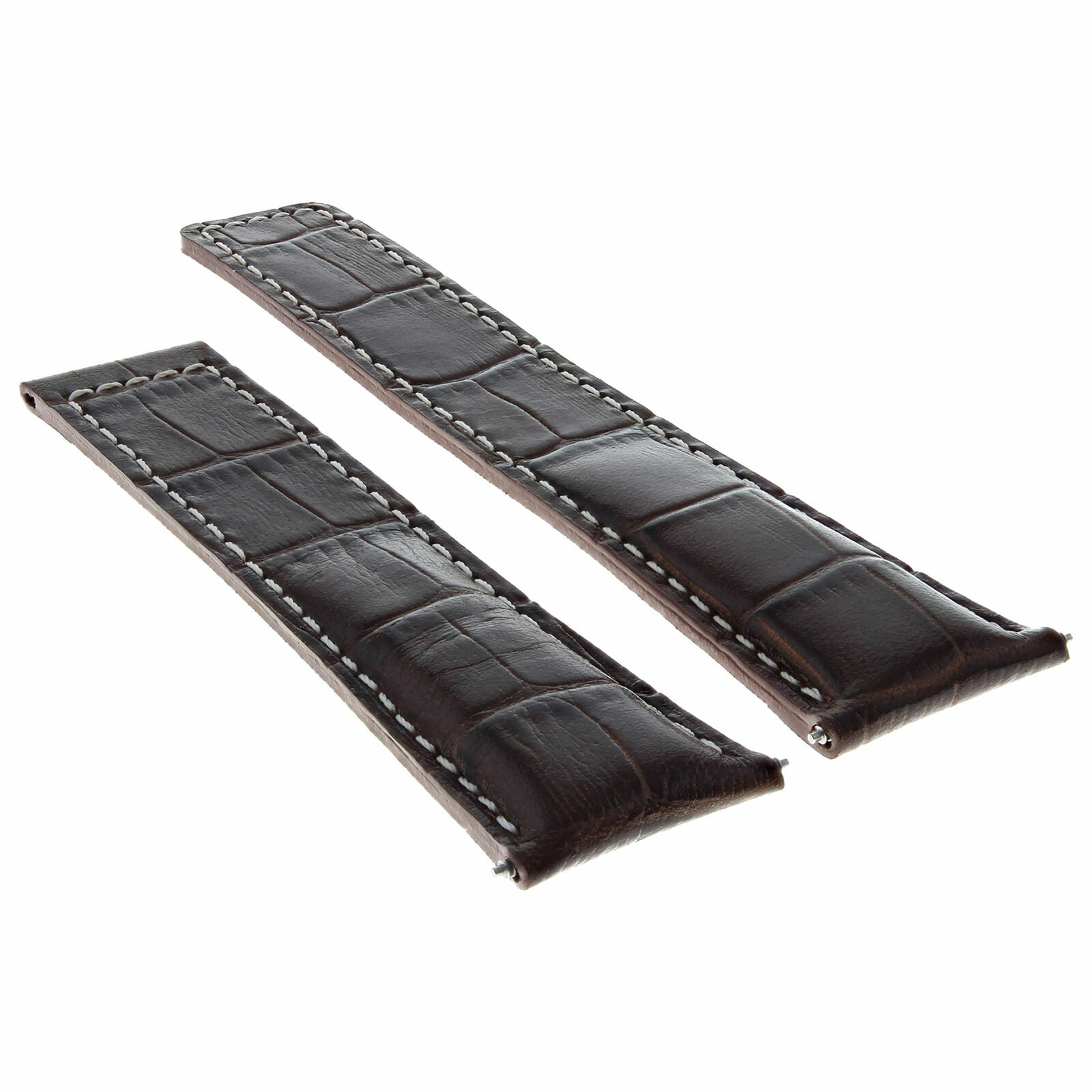 LEATHER WATCH BAND STRAP FOR TAG HEUER CARRERA DEPLOYMENT CLASP - 20MM