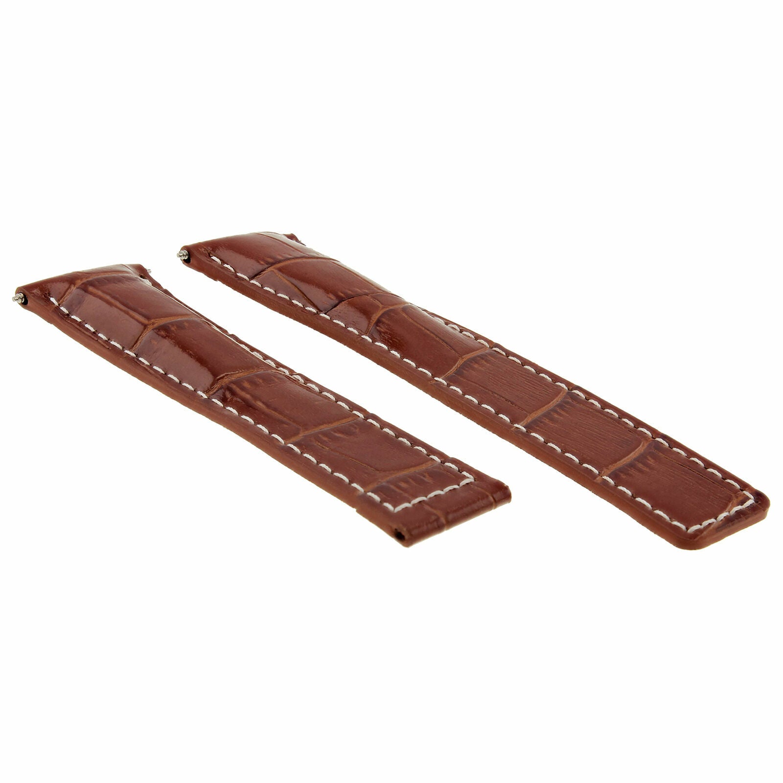 LEATHER WATCH BAND STRAP FOR TAG HEUER CARRERA DEPLOYMENT CLASP - 20MM