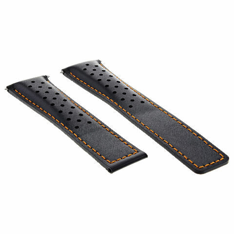 19MM-22MM PERFORATED LEATHER WATCH BAND STRAP FOR TAG HEUER CARRERA CALIBRE