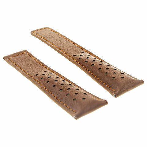 19MM-22MM PERFORATED LEATHER WATCH BAND STRAP FOR TAG HEUER CARRERA CALIBRE