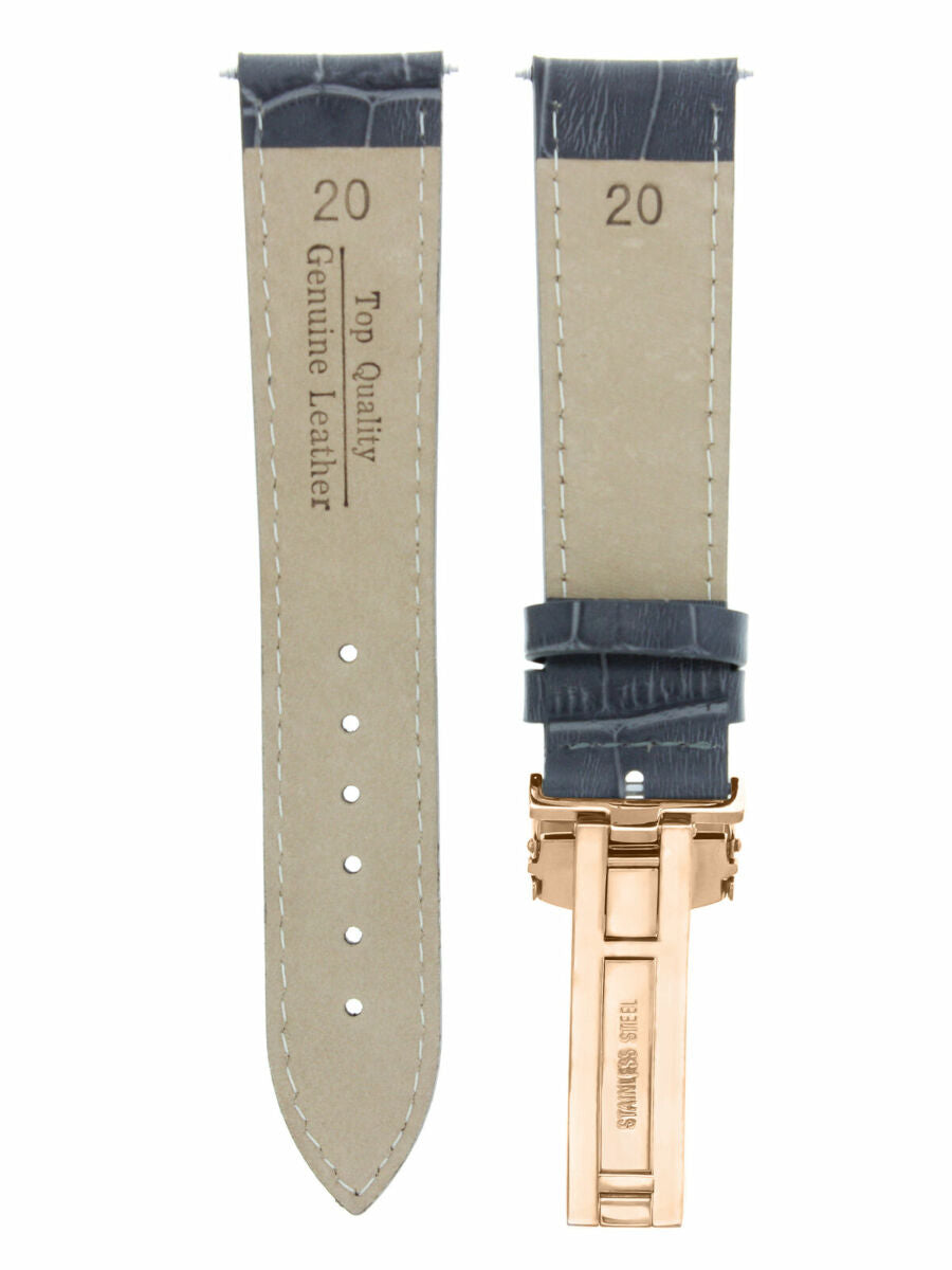 17-18-19-20-21-22-23-24MM LEATHER WATCH BAND STRAP FOR CITIZEN CLASP ROSE BLACK
