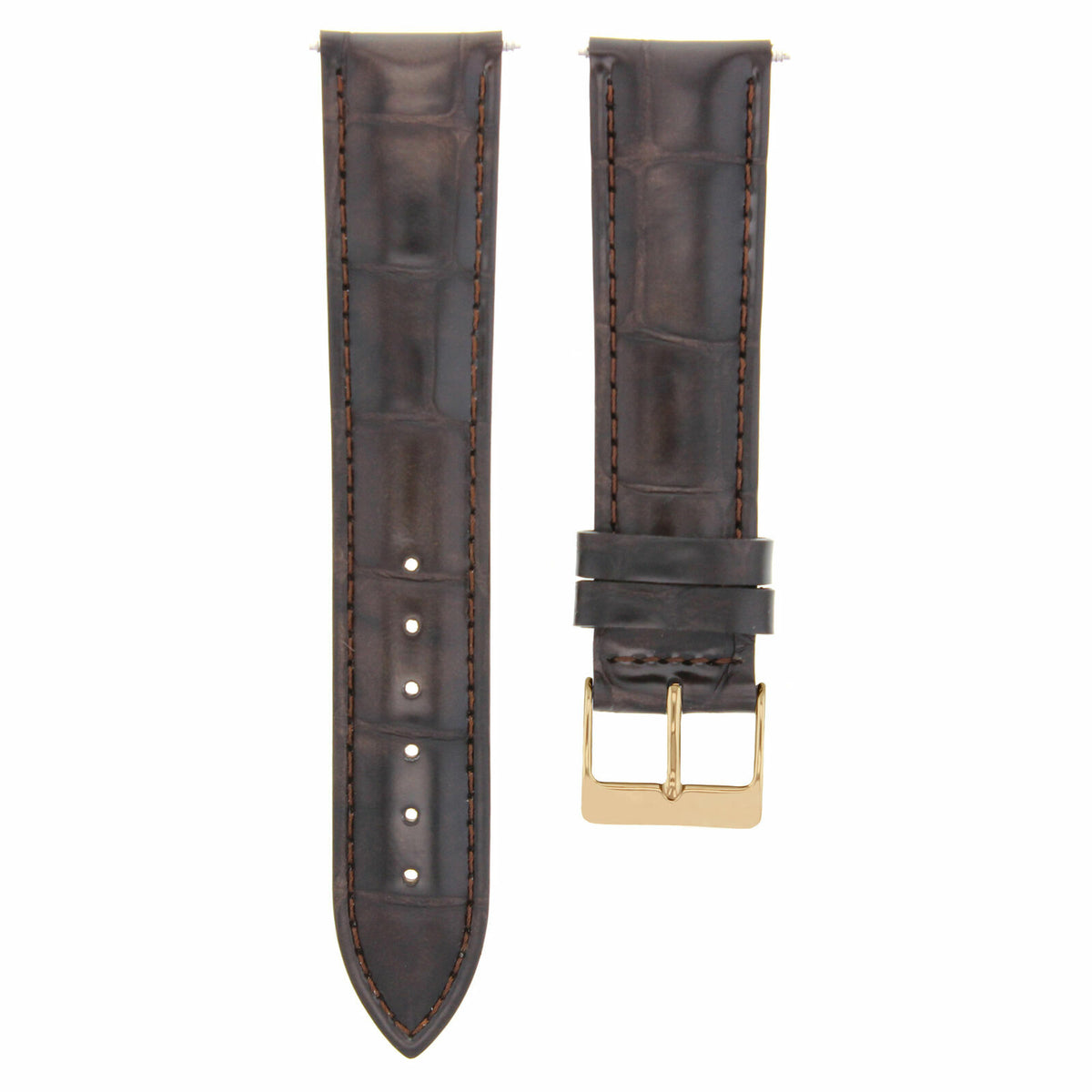 17-18-19-20-21-22-23-24MM LEATHER WATCH BAND STRAP FOR CITIZEN DRIVE ROSE BLACK, Dark Brown, view 2