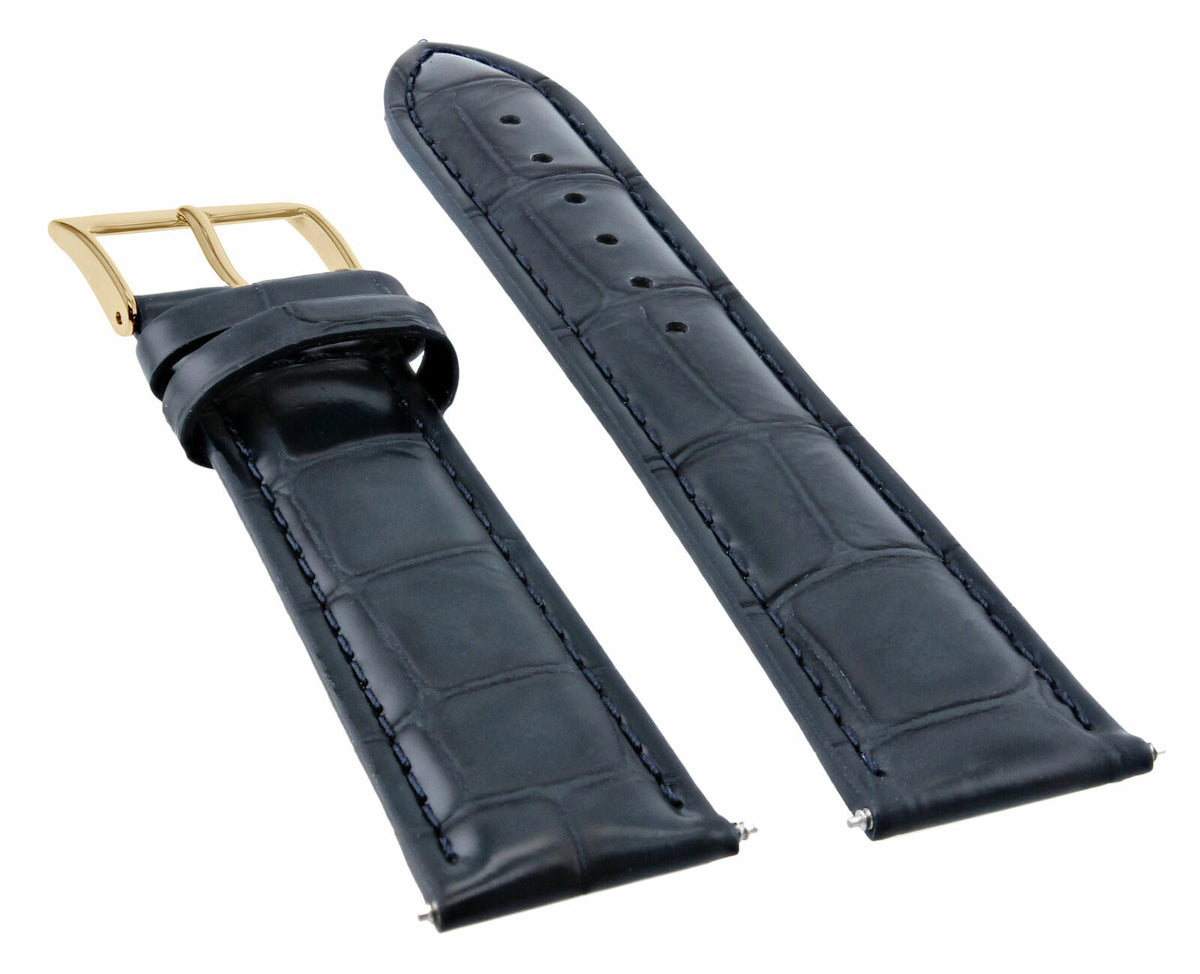 17-18-19-20-21-22-23-24MM LEATHER WATCH BAND STRAP FOR CITIZEN DRIVE ROSE BLACK, Dark Blue, view 4