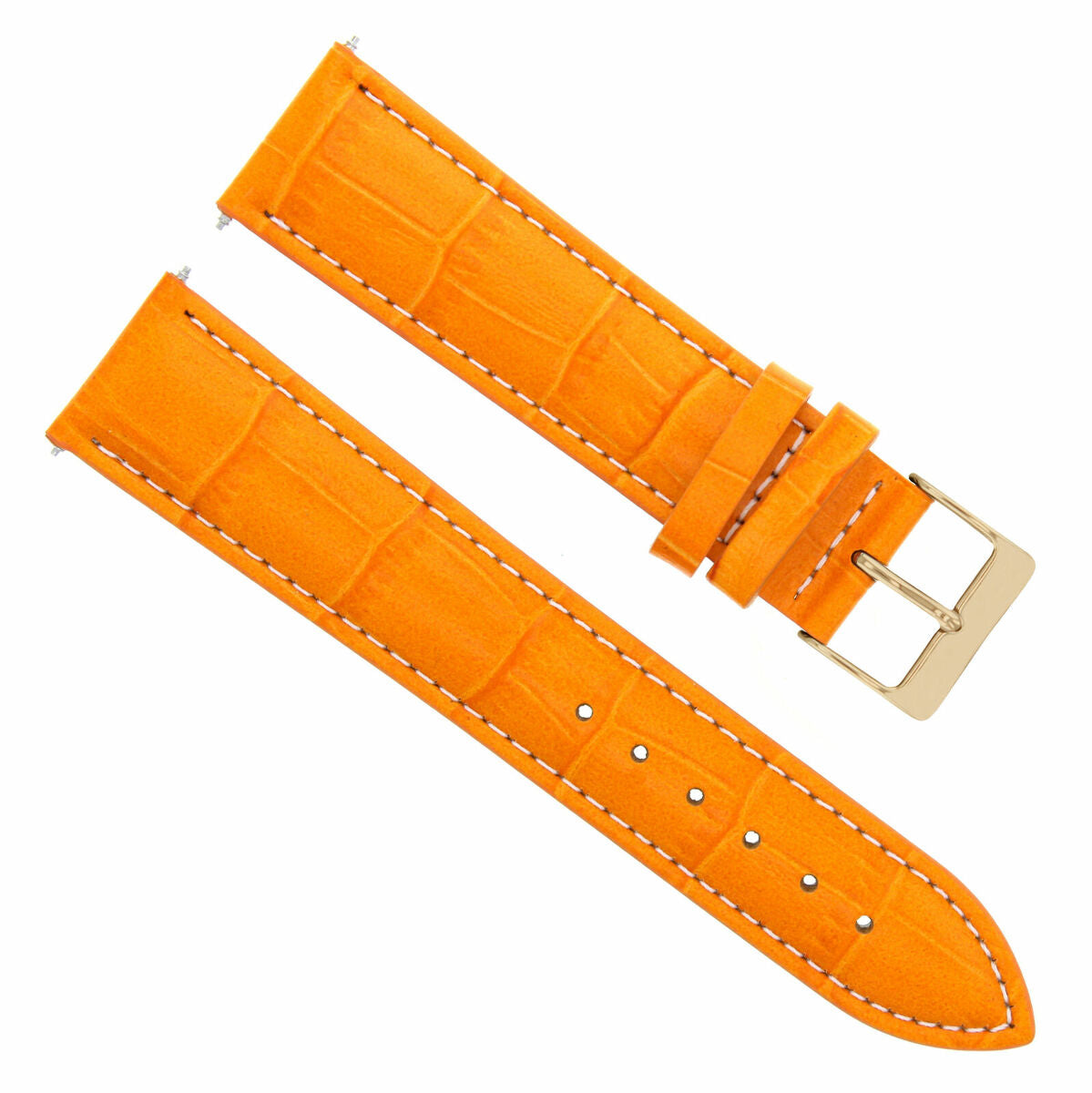 17-18-19-20-21-22-23-24MM Leather Watch Band Strap for Citizen Drive Rose Black, front view