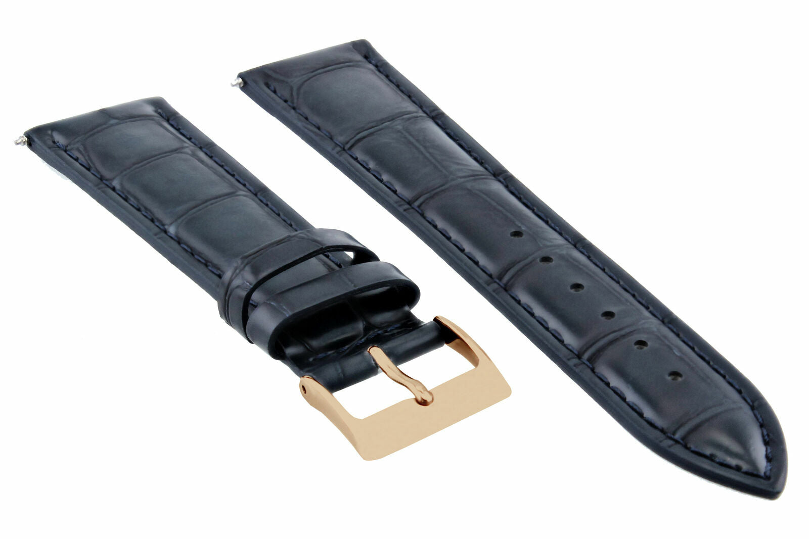 LEATHER WATCH BAND STRAP FOR CITIZEN DRIVE ROSE BLACK - 22MM