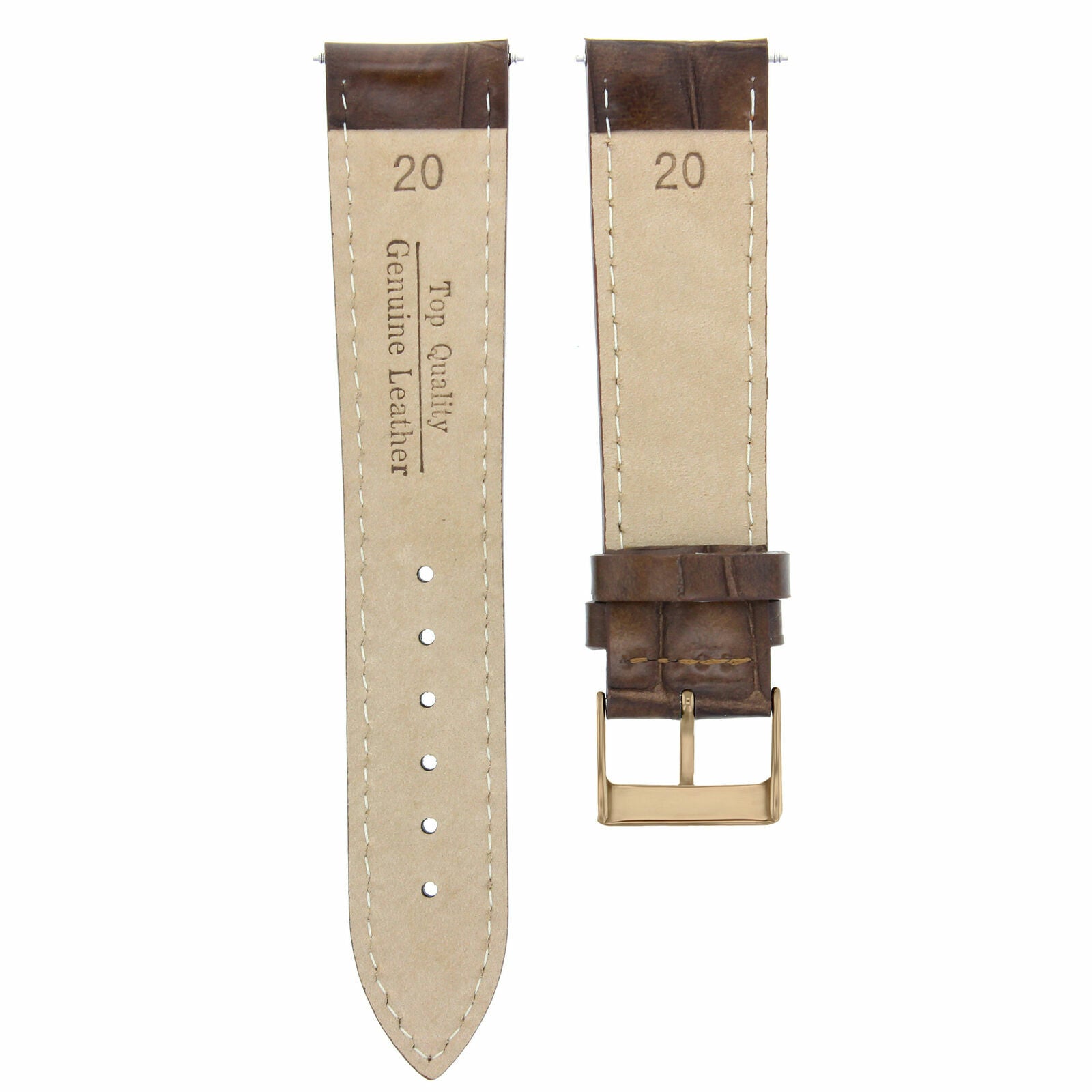 LEATHER WATCH BAND STRAP FOR CITIZEN DRIVE ROSE BLACK - 24MM