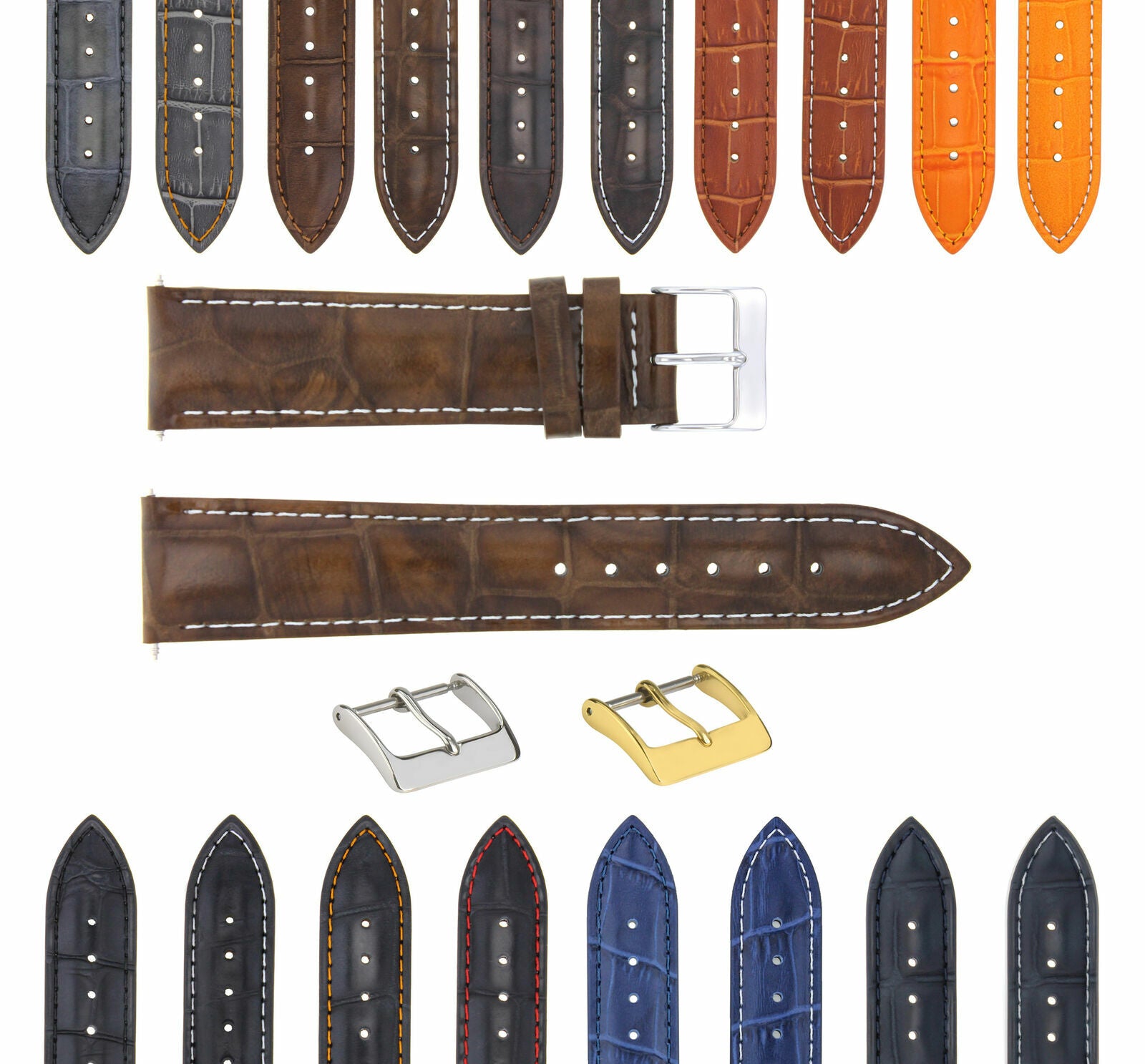 LEATHER WATCH BAND STRAP FOR CITIZEN ECO DRIVE WATCH - 24MM