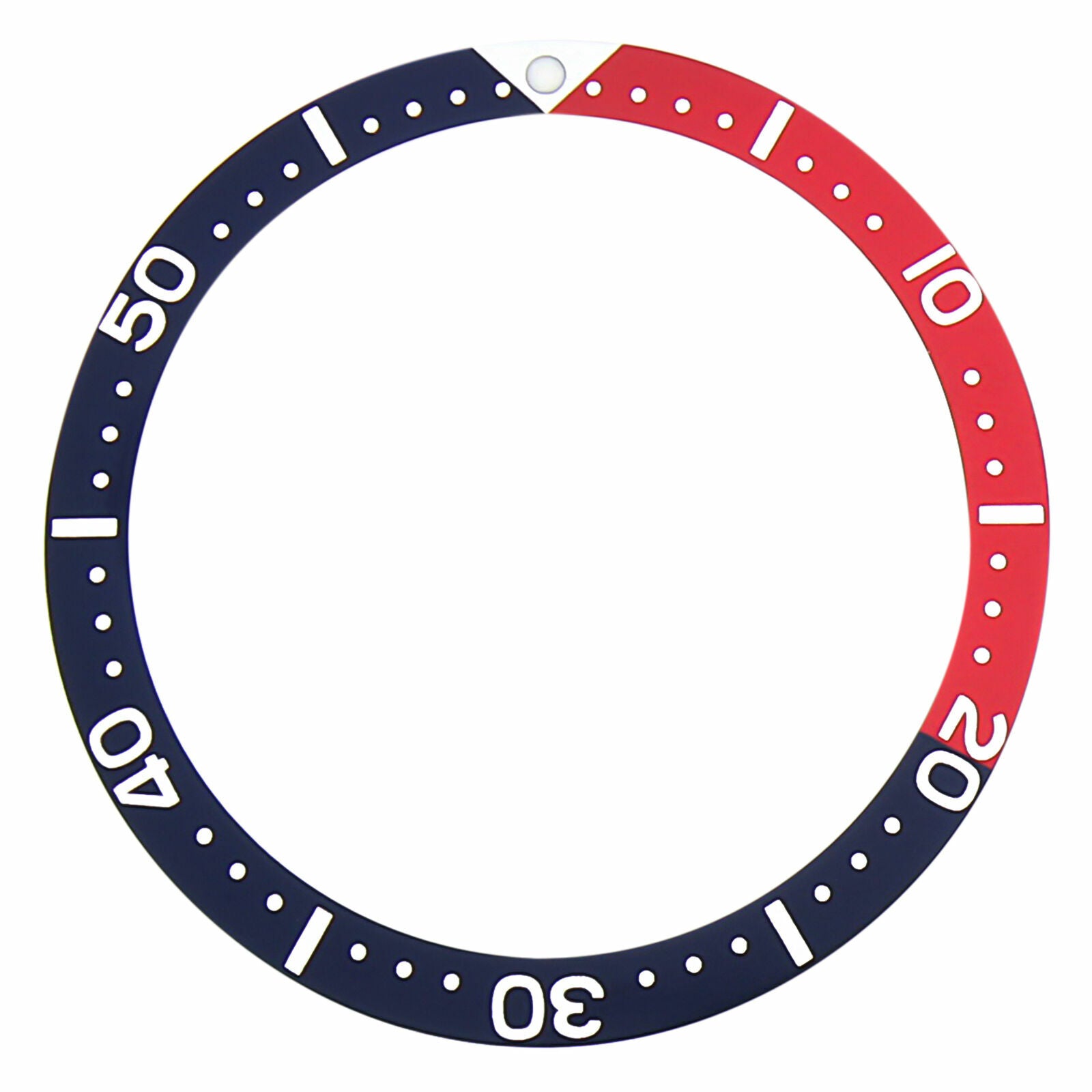 REPLACEMENT BEZEL INSERT RED/BLUE FOR WATCH 38MM X 31.50MM