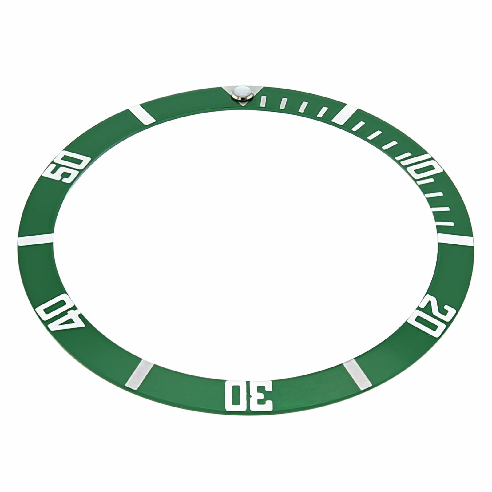 REPLACEMENT BEZEL INSERT GREEN FLAT FOR WATCH 38MM X 31.50MM