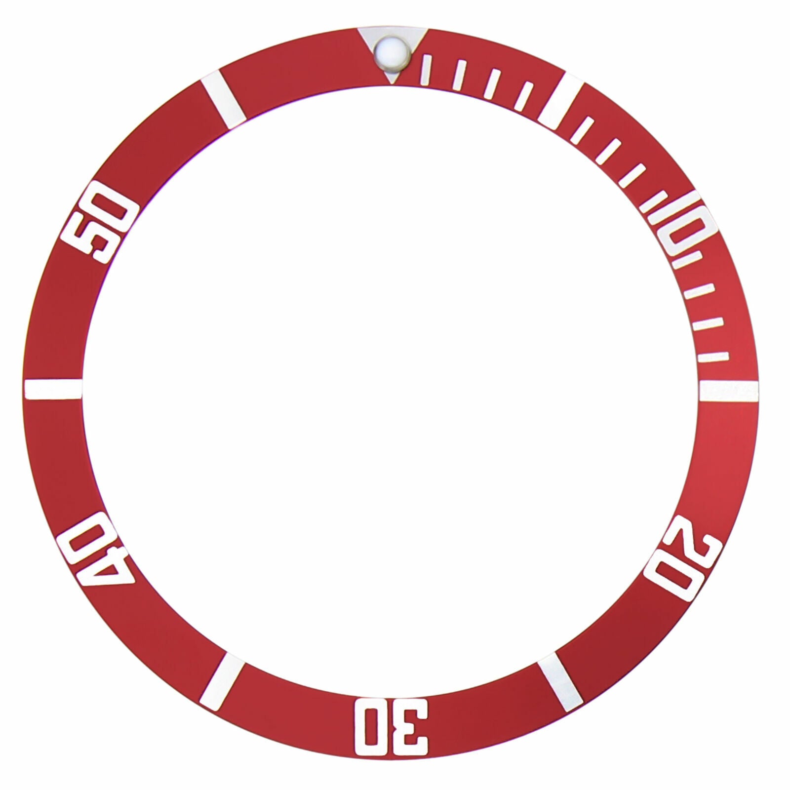 REPLACEMENT BEZEL INSERT RED FLAT FOR WATCH 38MM X 31.50MM