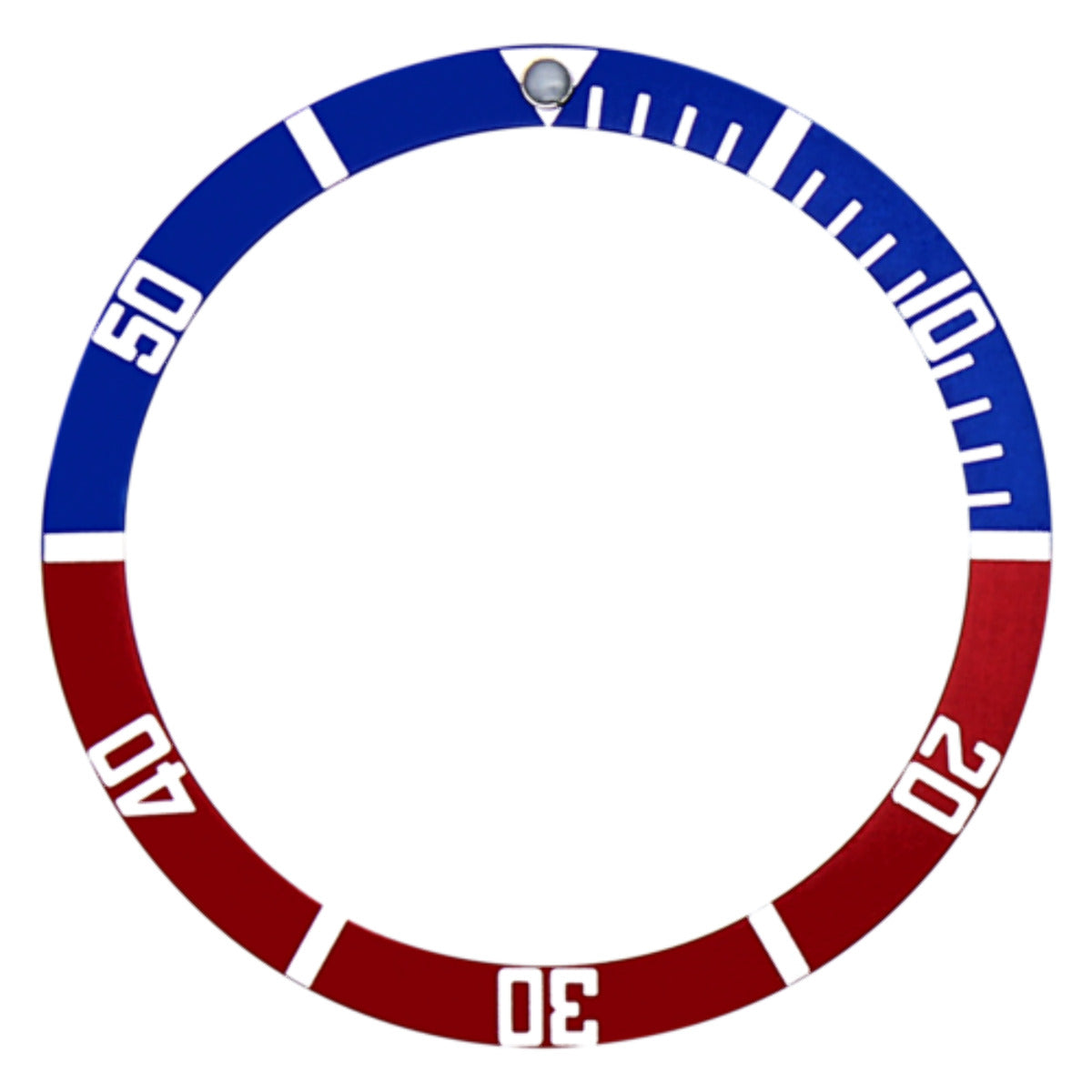 REPLACEMENT BEZEL INSERT RED/BLUE FLAT FOR WATCH 38MM X 31.50MM