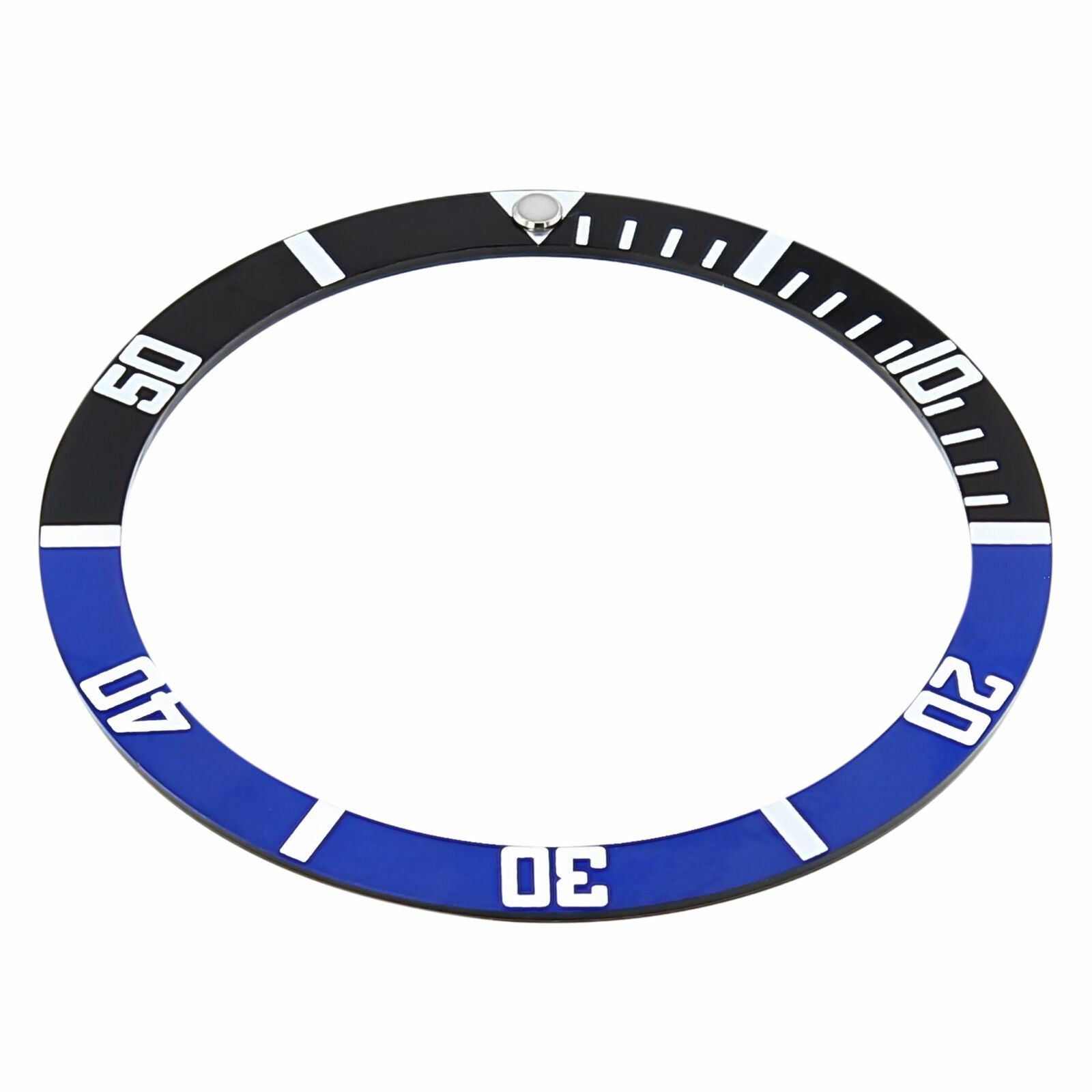 REPLACEMENT BEZEL INSERT BLACK/BLUE FOR WATCH 38MM X 31.50MM