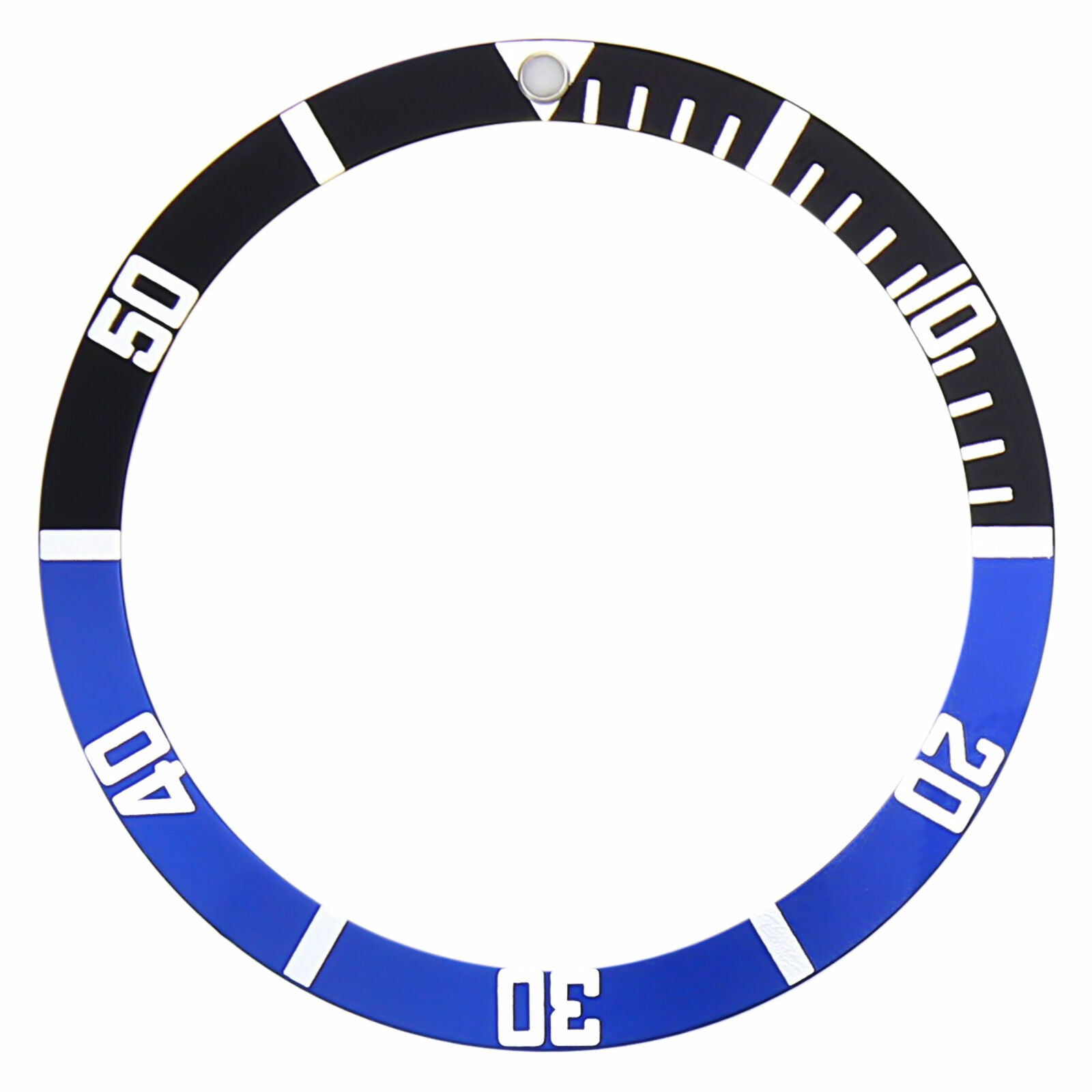 REPLACEMENT BEZEL INSERT BLACK/BLUE FOR WATCH 38MM X 31.50MM