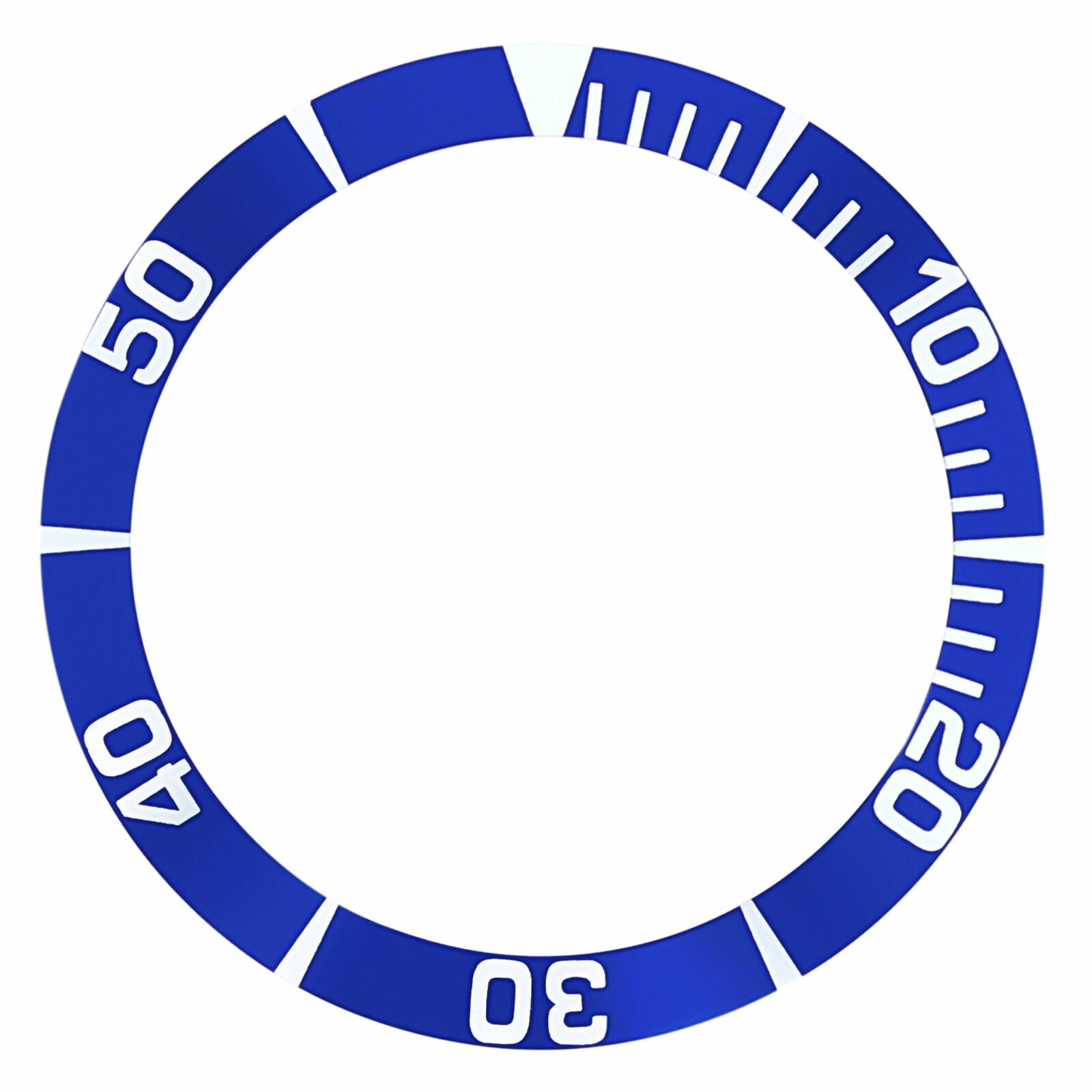 REPLACEMENT  BEZEL INSERT BLUE FOR WATCH 38.60MM X 31.40MM