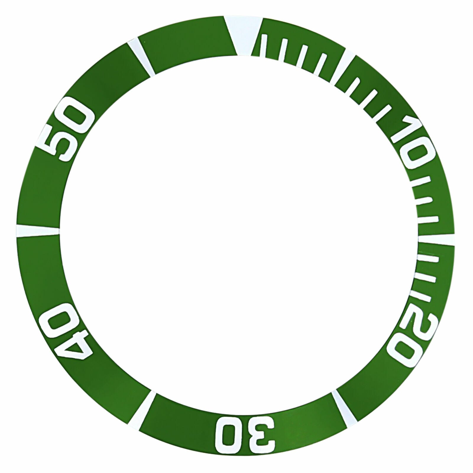 REPLACEMENT BEZEL INSERT GREEN FOR WATCH 38.60MM X 31.40MM