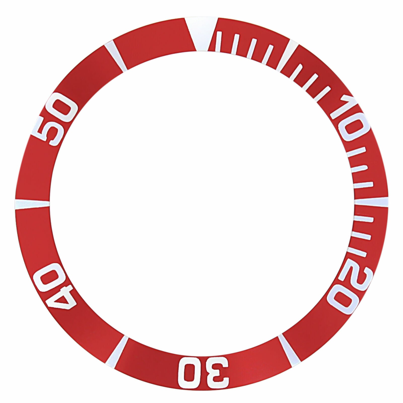 REPLACEMENT BEZEL INSERT RED FOR WATCH 38.60MM X 31.40MM