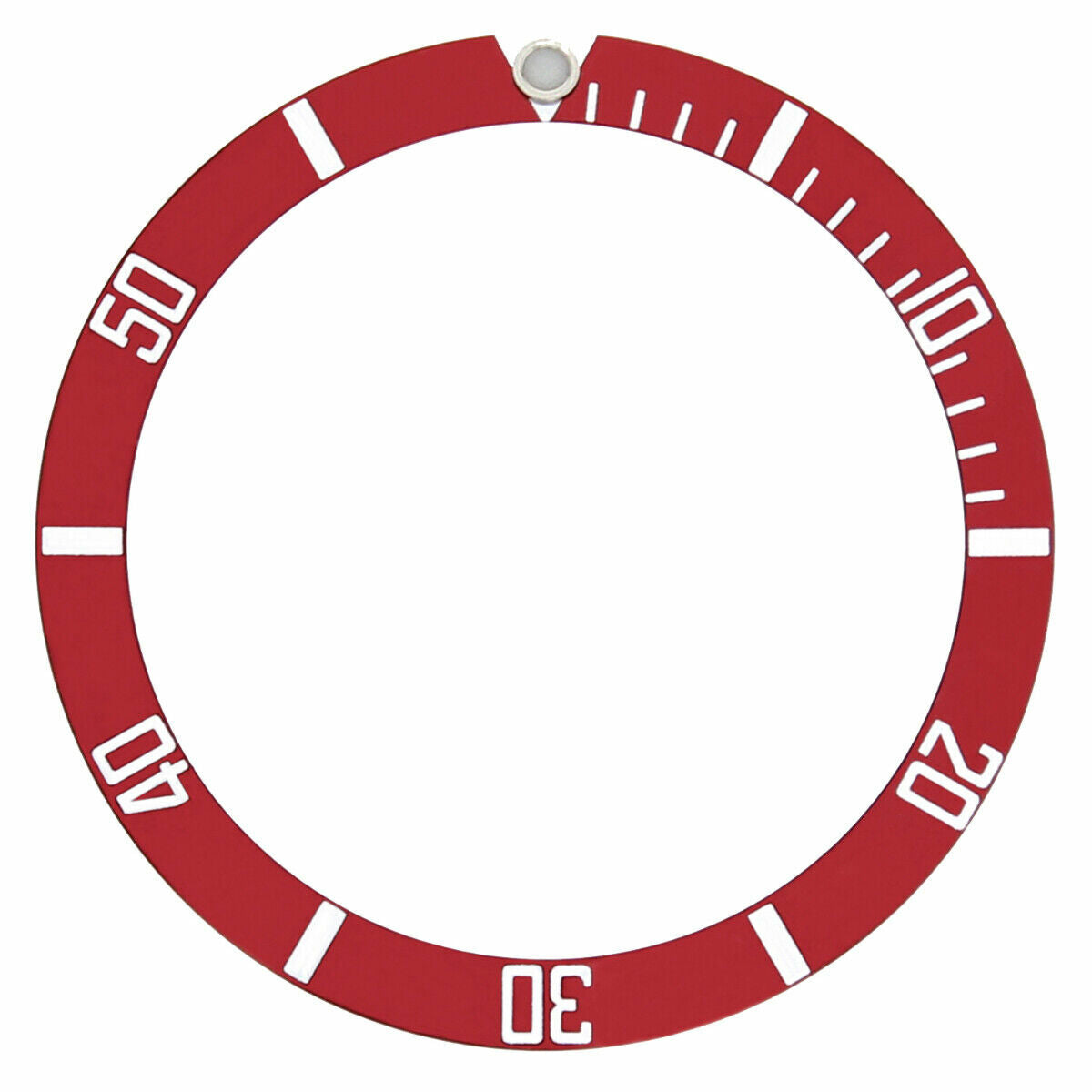 REPLACEMENT BEZEL INSERT RED FOR WATCH 36.50MM X 29.70MM