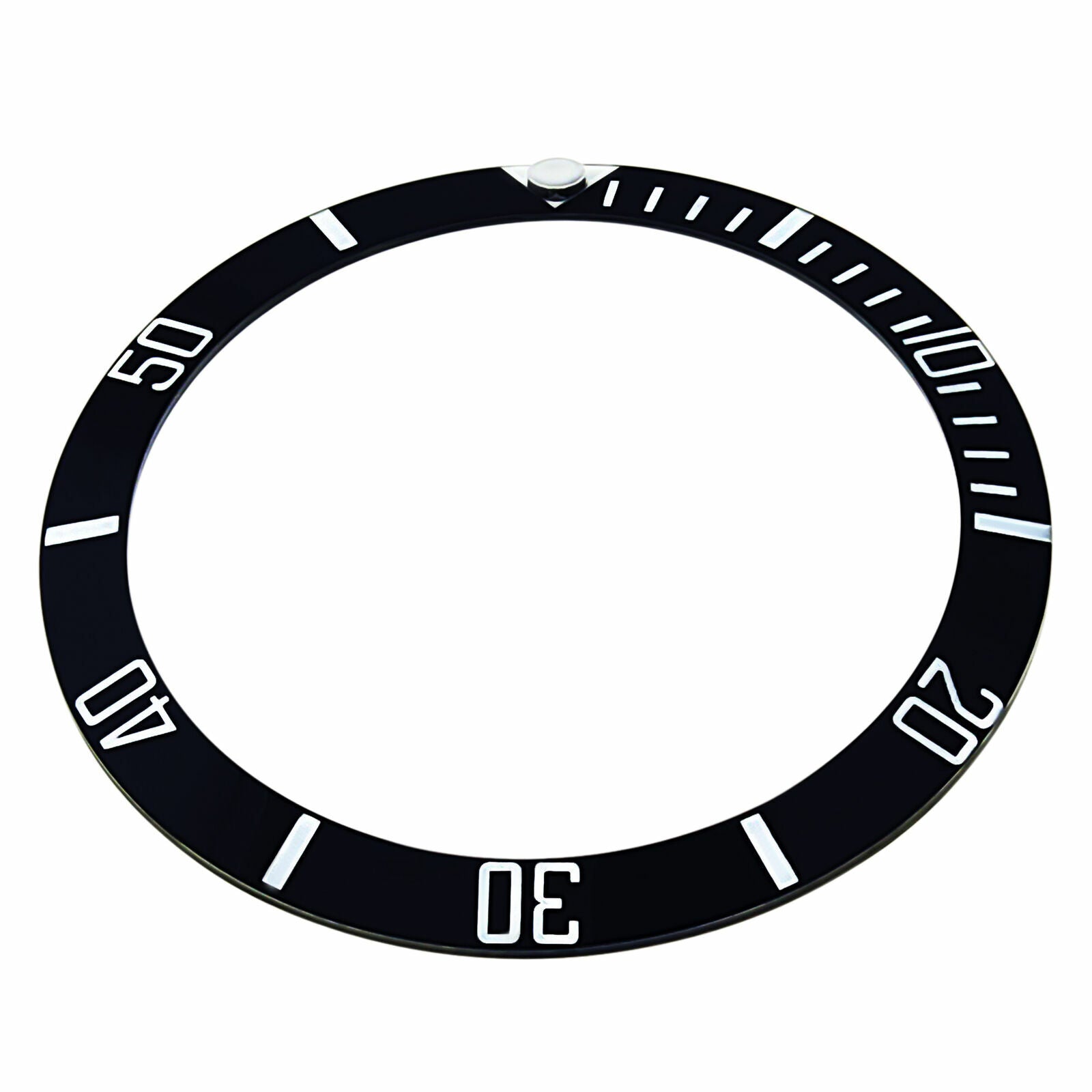 REPLACEMENT BLACK CERAMIC INSERT WITH ENGRAVED NUMBER FOR WATCH 37.50MM X 30.70M