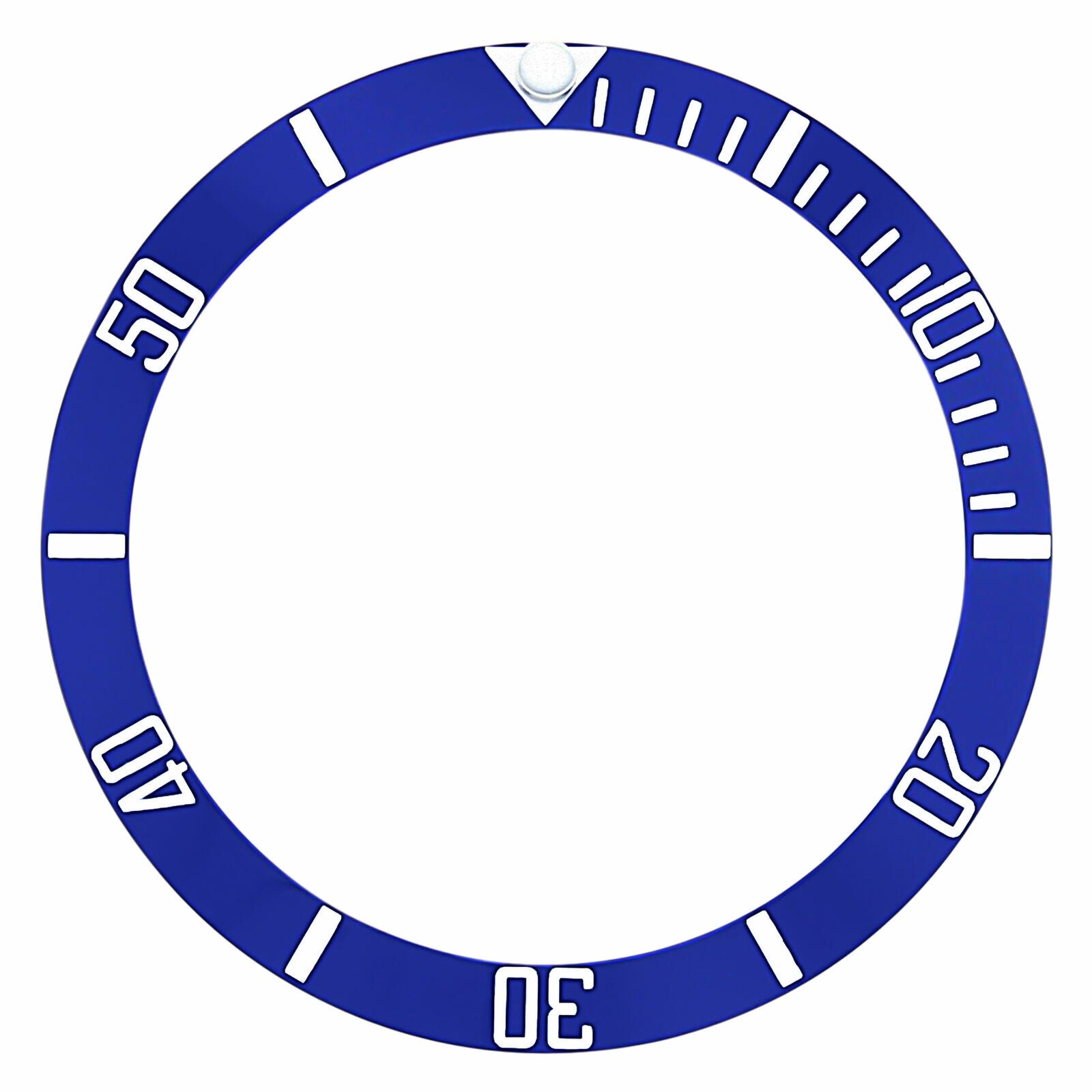 REPLACEMENT BLUE CERAMIC INSERT FOR WATCH 37.60MM X 30.70MM