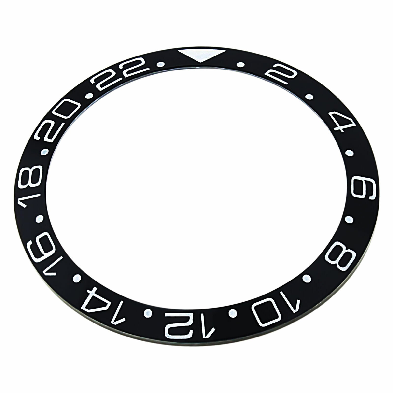 REPLACEMENT BLACK CERAMIC INSERT FOR WATCH 37.70MM X 30.70MM