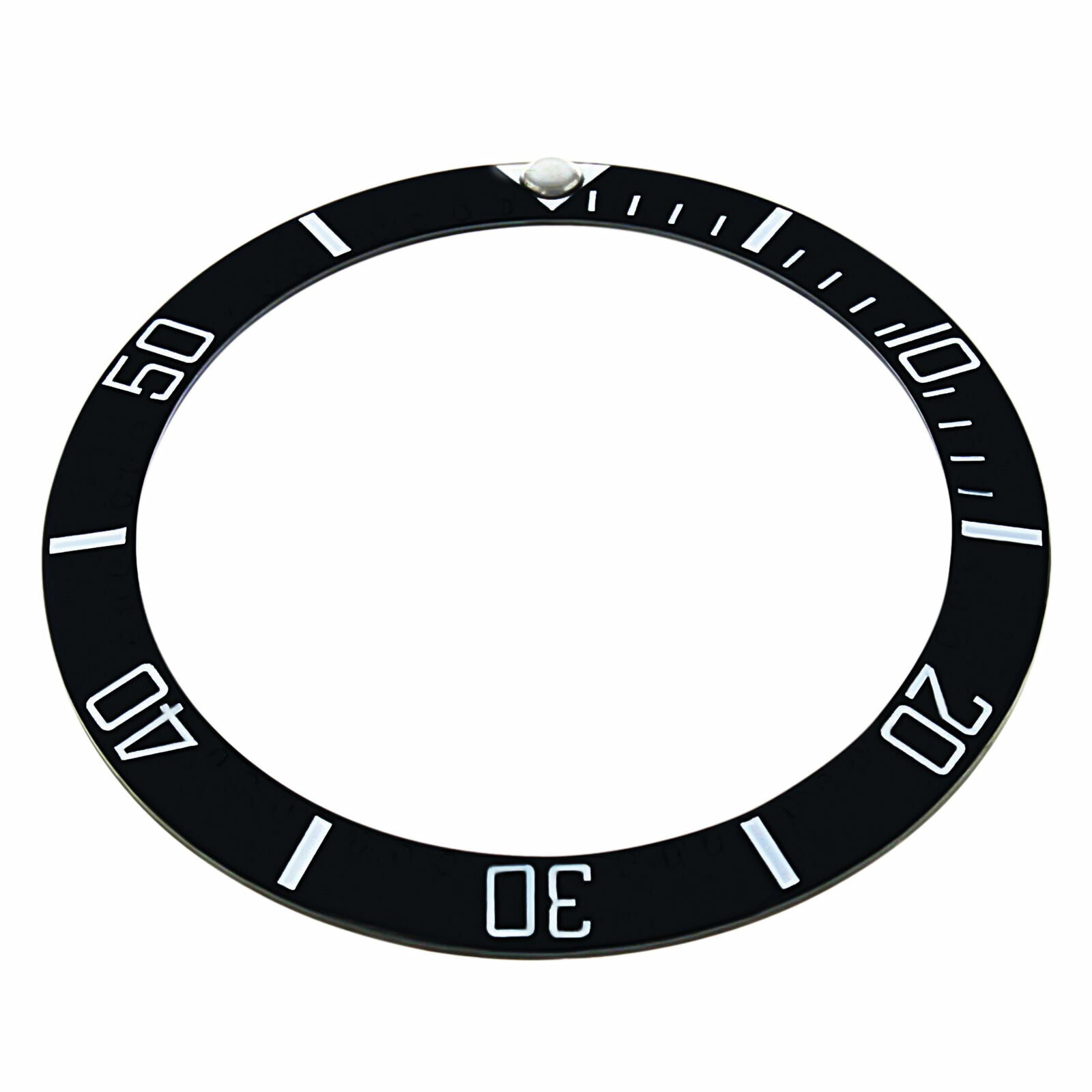 REPLACEMENT BLACK CERAMIC INSERT WITH ENGRAVED #'S FOR WATCH 40MM X 32MM