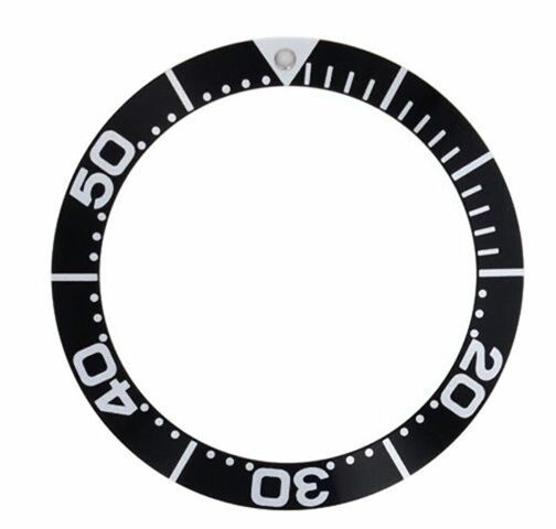 REPLACEMENT BEZEL INSERT BLACK FOR WATCH 43MM X 34MM