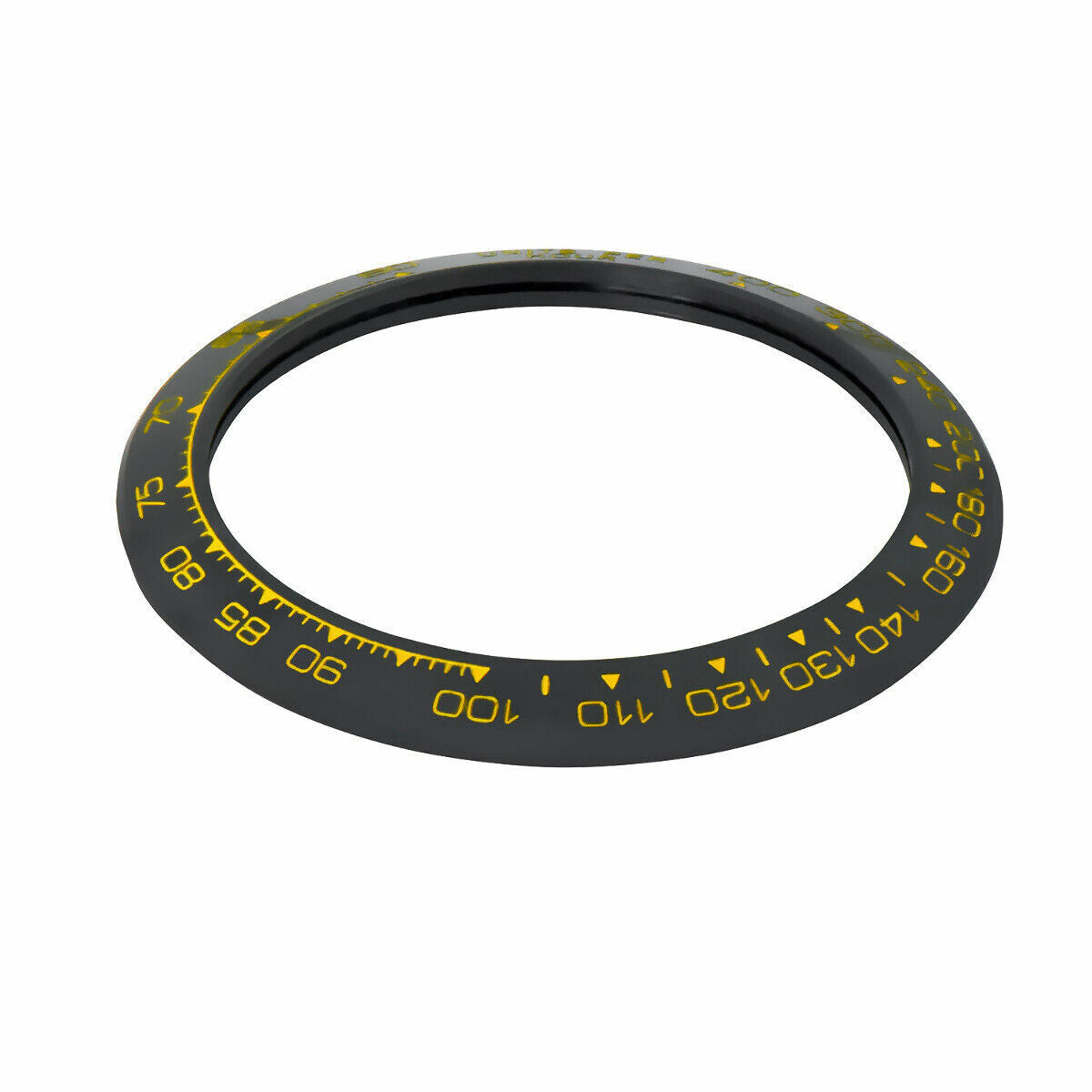 REPLACEMENT BLACK CERAMIC INSERT WITH GOLD #'S 38.50 X 30.40MM