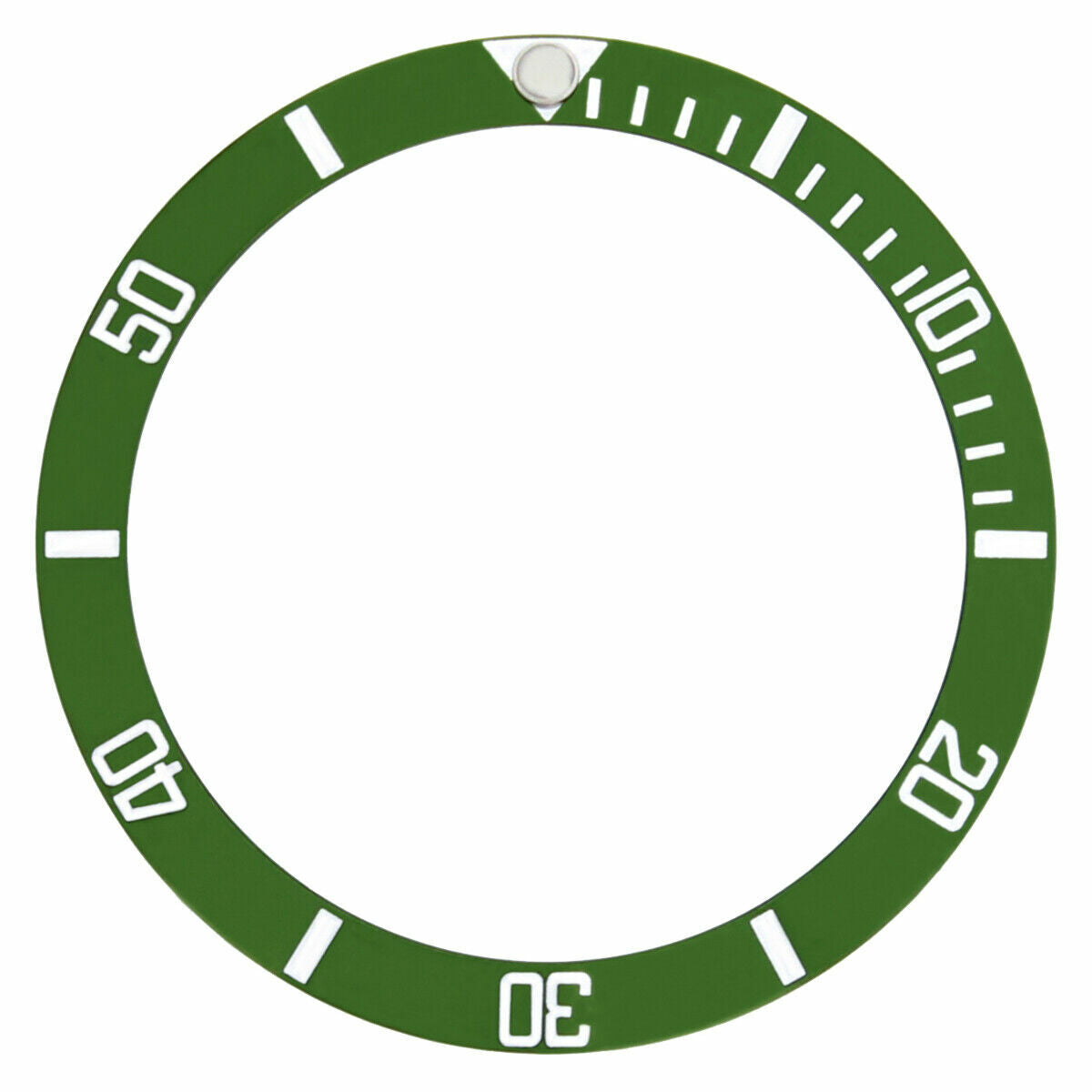 REPLACEMENT BEZEL INSERT GREEN WITH FAT FOUR FOR WATCH 37.60MM X 30.70MM