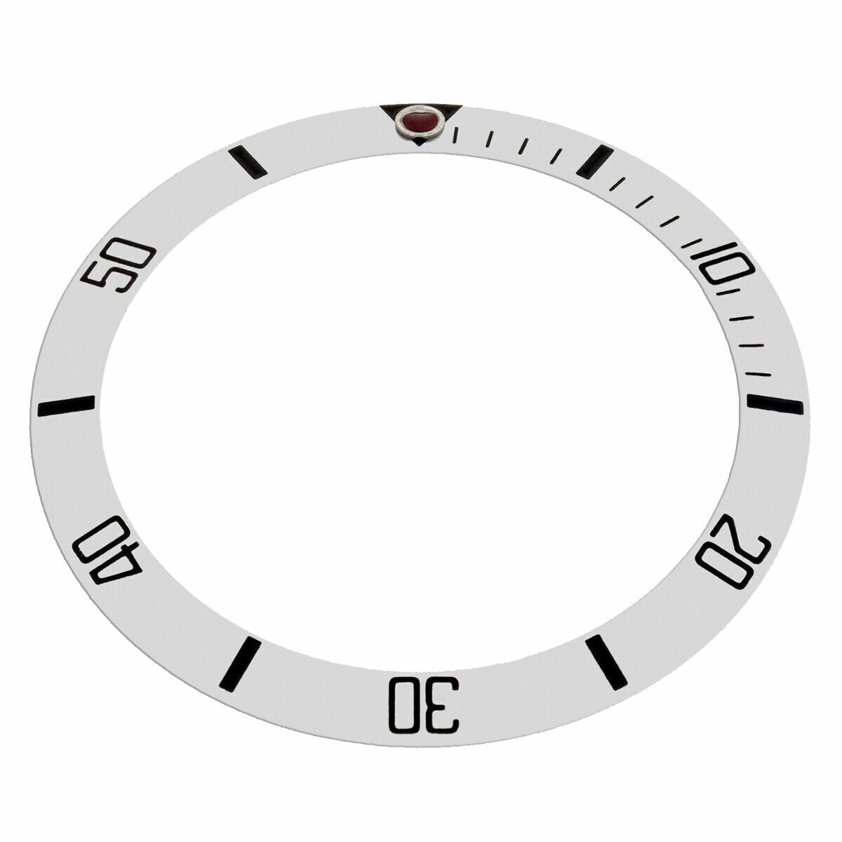 REPLACEMENT BEZEL INSERT SILVER FOR WATCH 37.60MM X 30.70MM