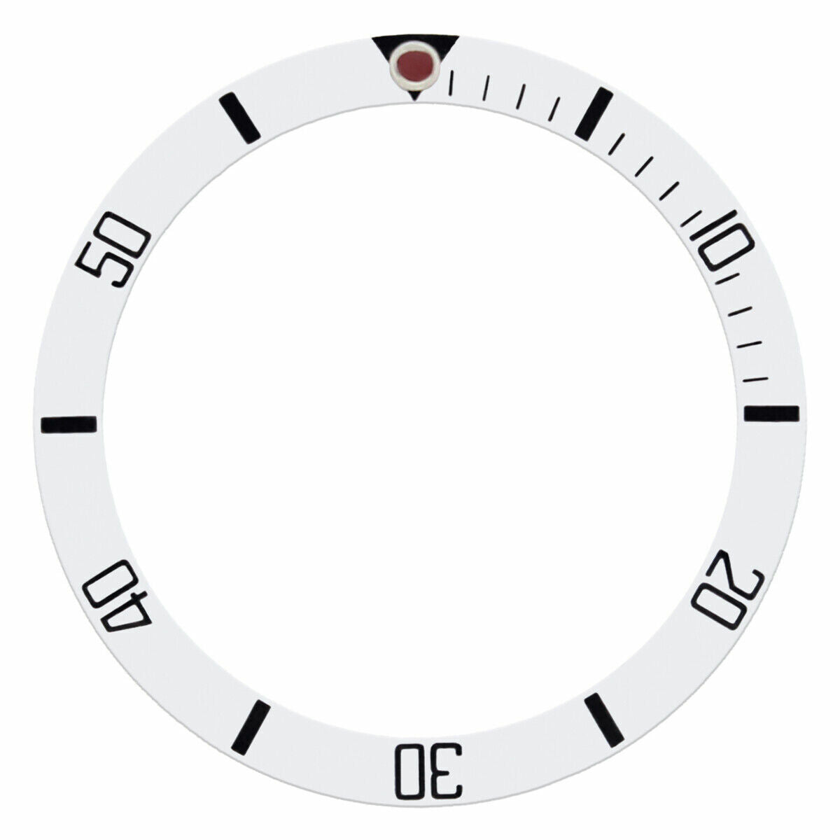 REPLACEMENT BEZEL INSERT SILVER FOR WATCH 37.60MM X 30.70MM