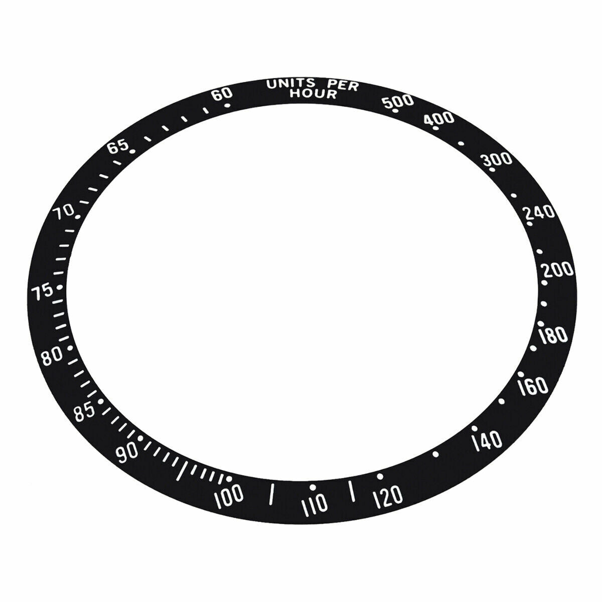 REPLACEMENT BEZEL INSERT BLACK FOR WATCH 39.50MM X 32.60MM