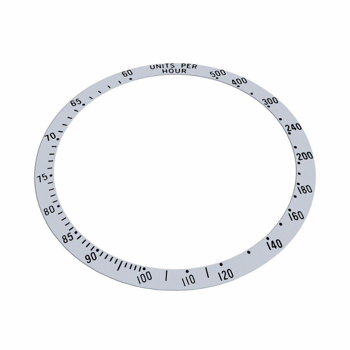 REPLACEMENT BEZEL INSERT SILVER FOR WATCH 39.50MM X 32.60MM