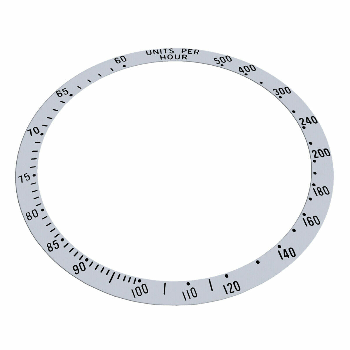 REPLACEMENT BEZEL INSERT SILVER FOR WATCH 39.50MM X 32.60MM