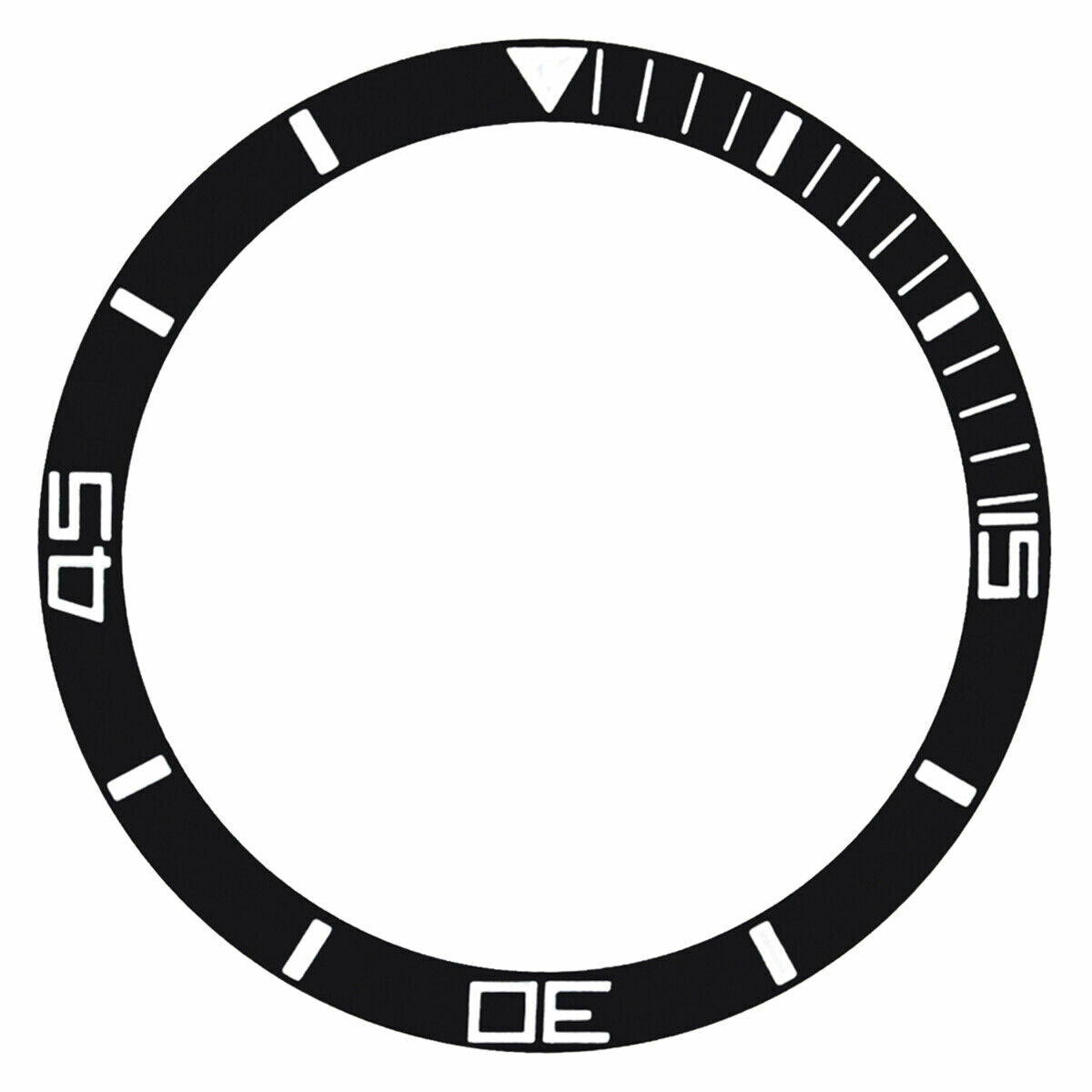 REPLACEMENT BEZEL INSERT BLACK FOR WATCH 29.70M X 25MM