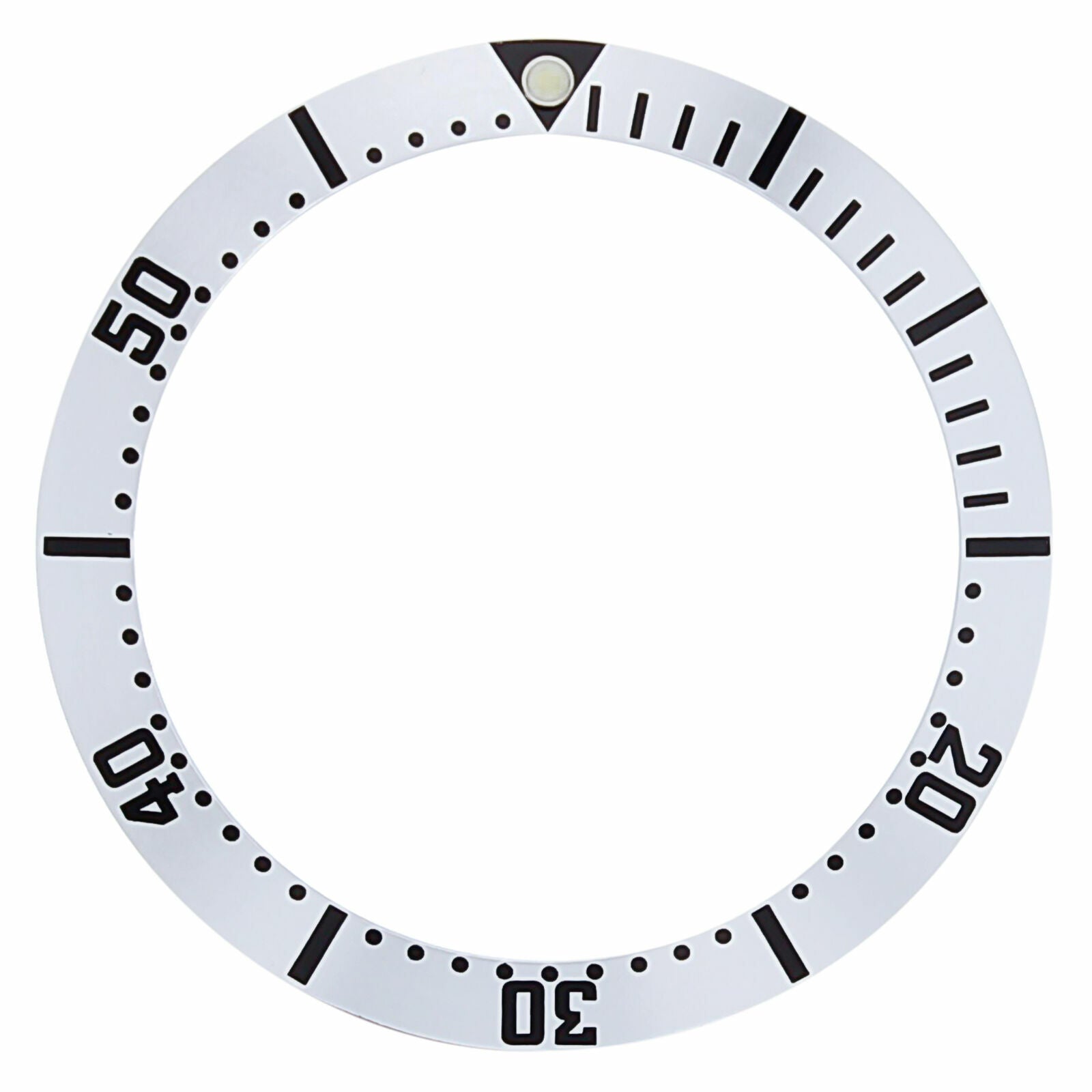 REPLACEMENT BEZEL INSERT SILVER COLOR FOR WATCH 33.20MM X 26MM