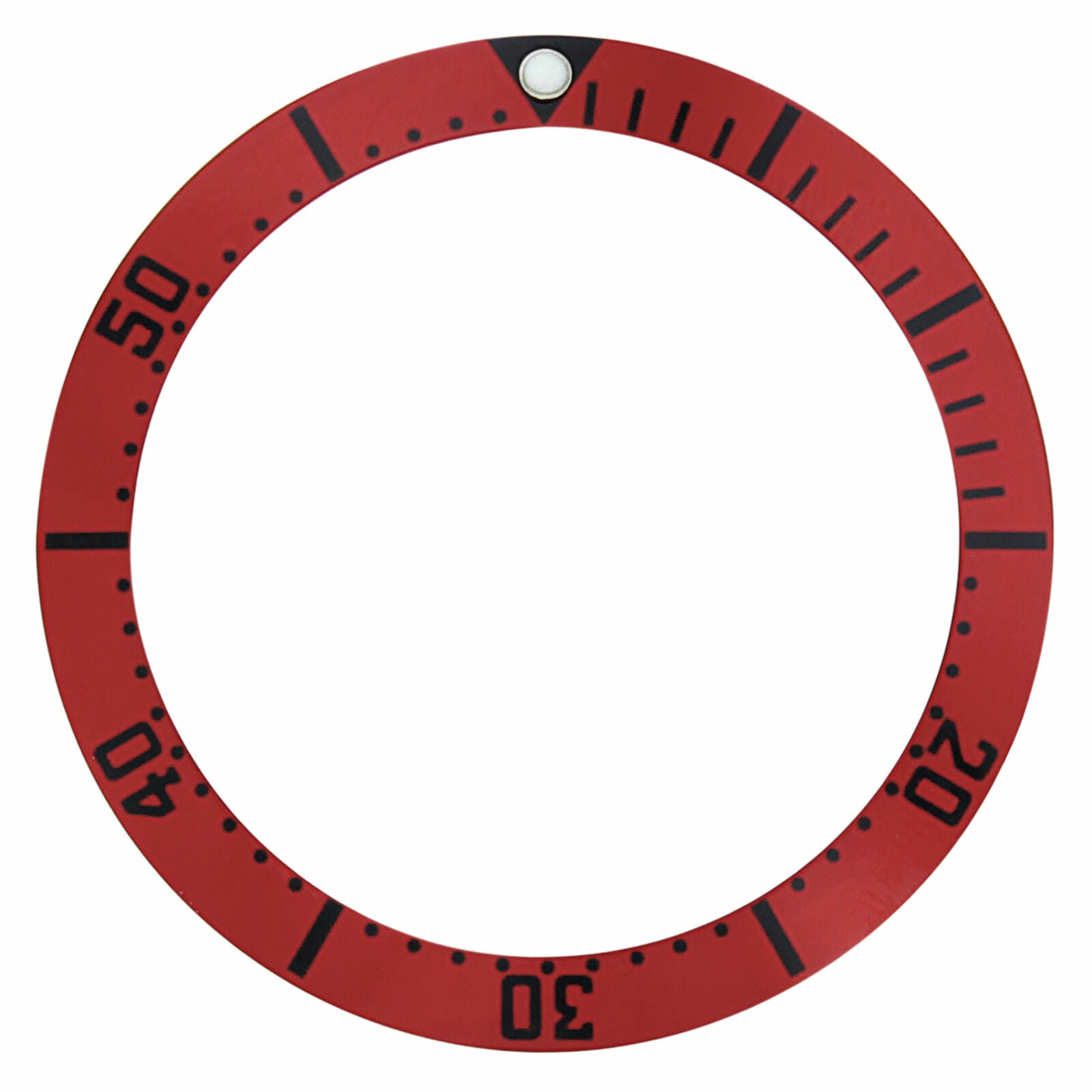 REPLACEMENT BEZEL INSERT RED WITH BLACK NUMBERS FOR WATCH 38.10MM X 30.50MM