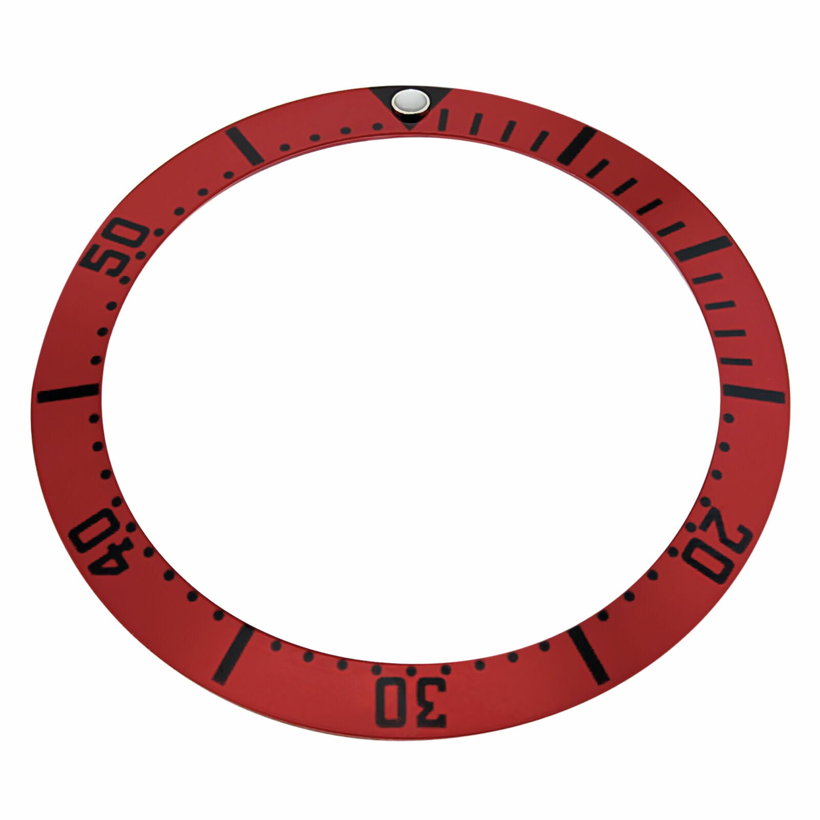 REPLACEMENT BEZEL INSERT RED WITH BLACK NUMBERS FOR WATCH 38.10MM X 30.50MM