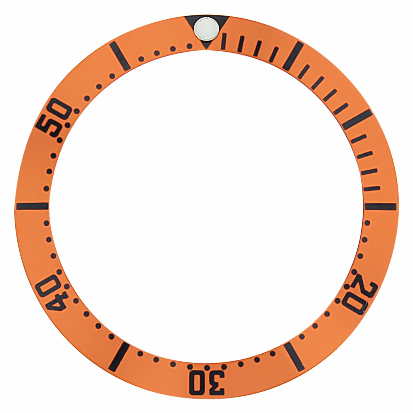 REPLACEMENT BEZEL INSERT ORANGE W/BLACK NUMBERS FOR WATCH 38.10MM X 30.50MM