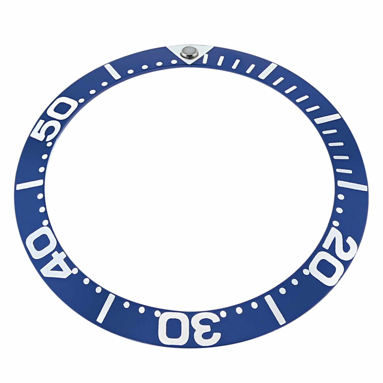 REPLACEMENT BEZEL INSERT BLUE WITH FULL LARGE NUMBERS FOR WATCH 38.10MM X 30.50MM