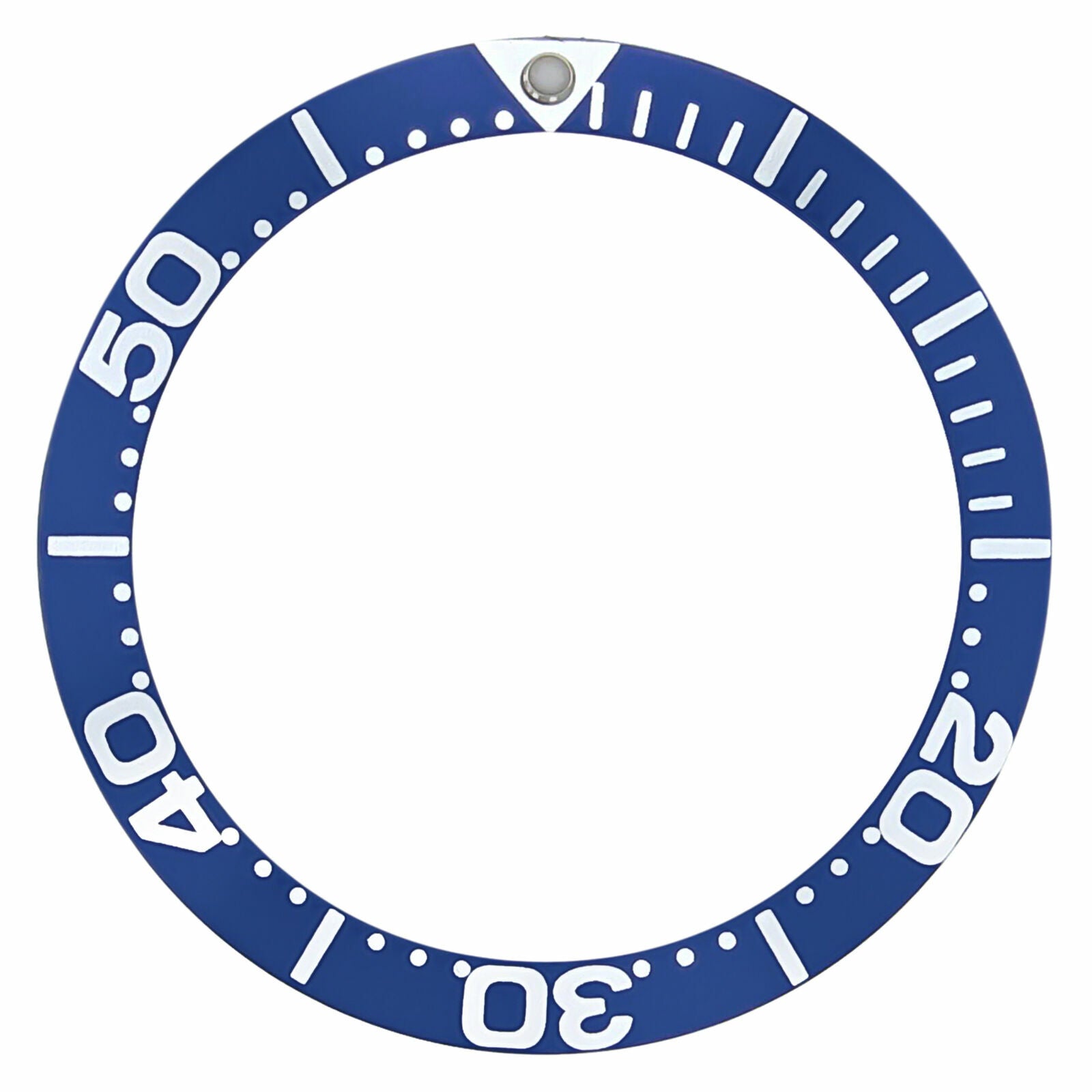 REPLACEMENT BEZEL INSERT BLUE WITH FULL LARGE NUMBERS FOR WATCH 38.10MM X 30.50MM