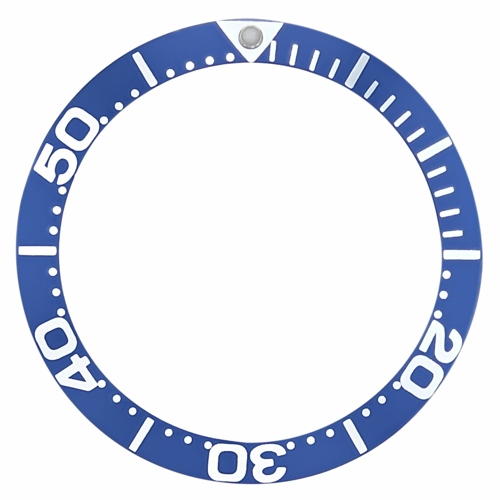 REPLACEMENT EZ SNAP IN BEZEL INSERT BLUE WITH LARGE NUMBERS 38.10MM X 30.50MM