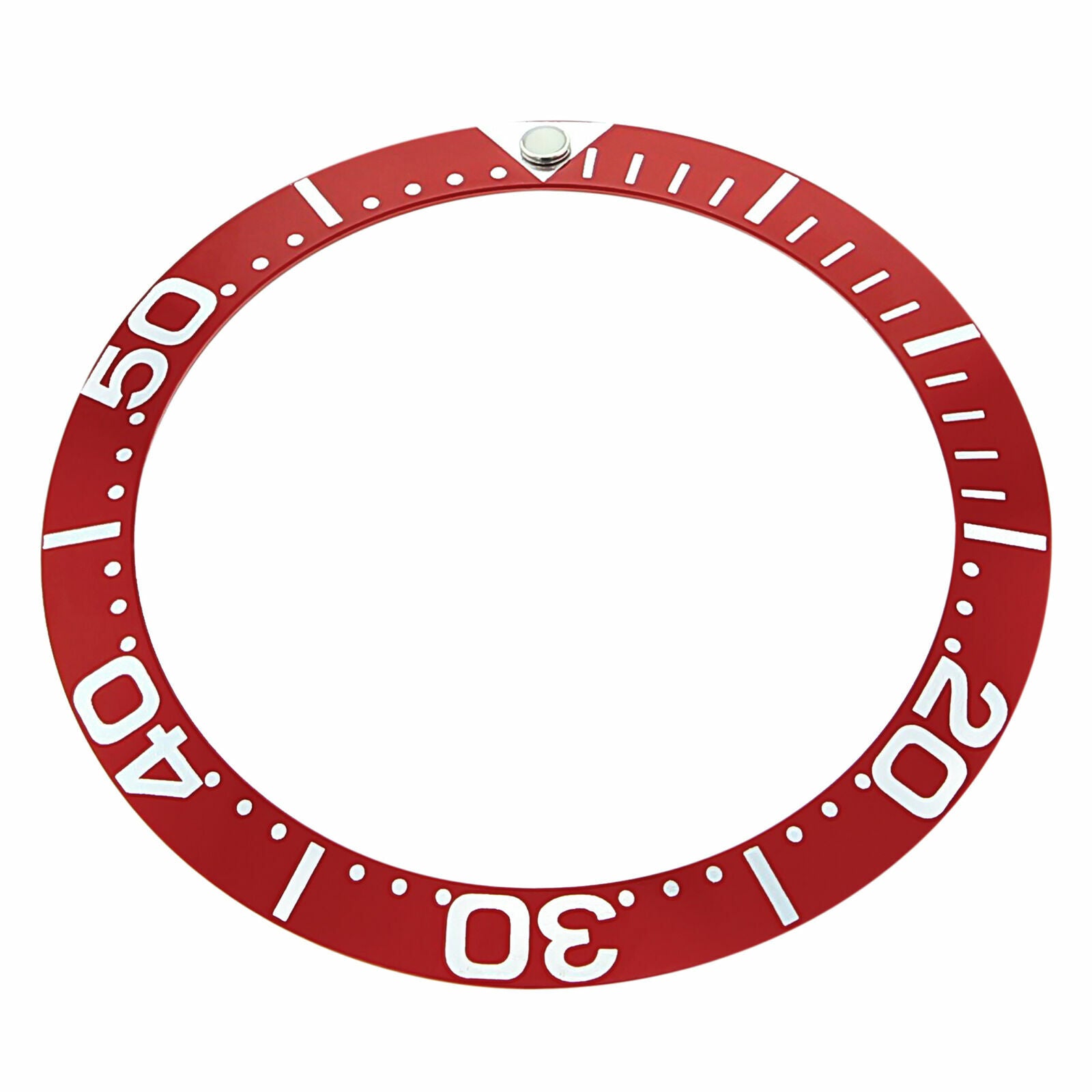 REPLACEMENT BEZEL INSERT RED FULL SIZE LARGE NUMBERS 38.10MM 30.50MM