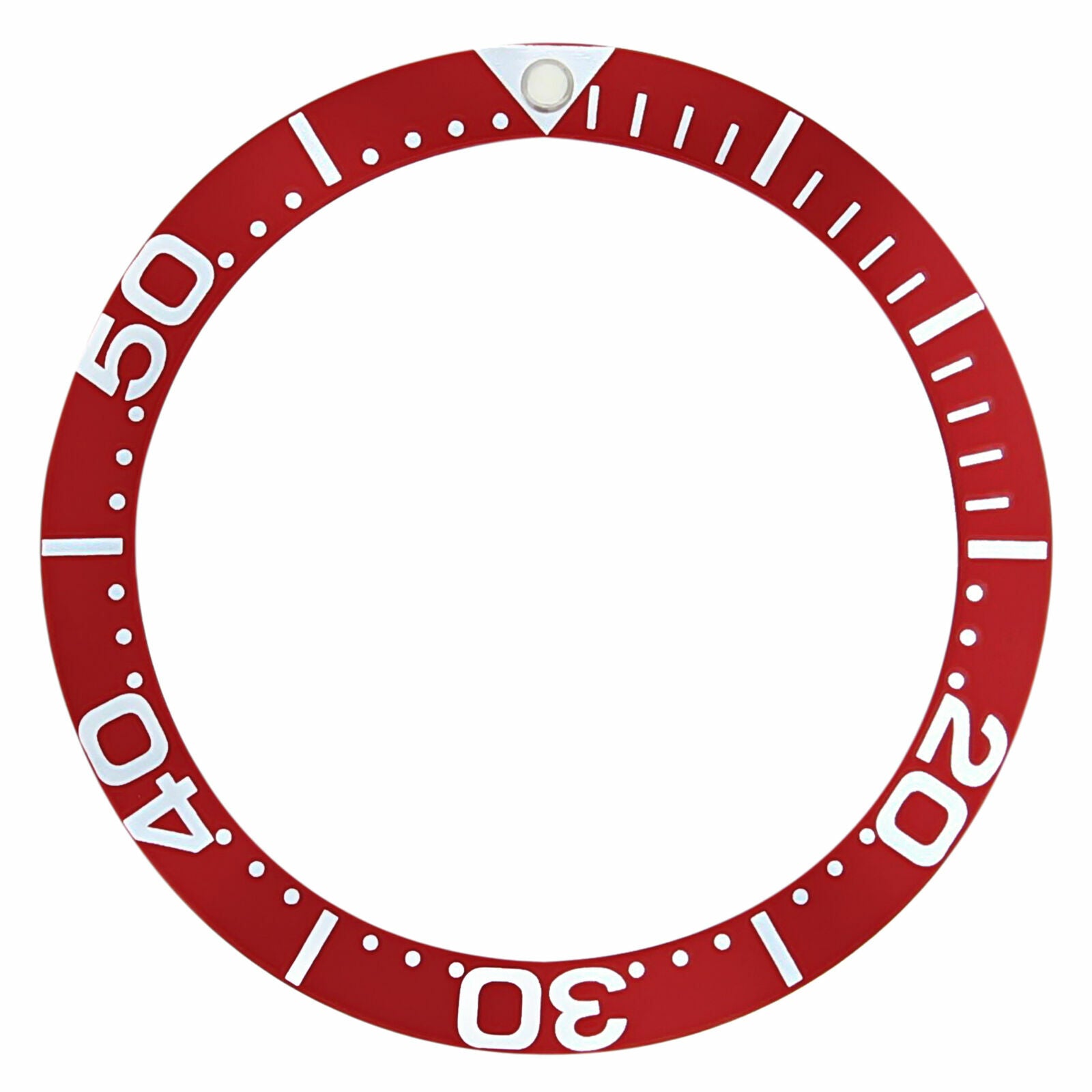 REPLACEMENT BEZEL INSERT RED FULL SIZE LARGE NUMBERS 38.10MM 30.50MM