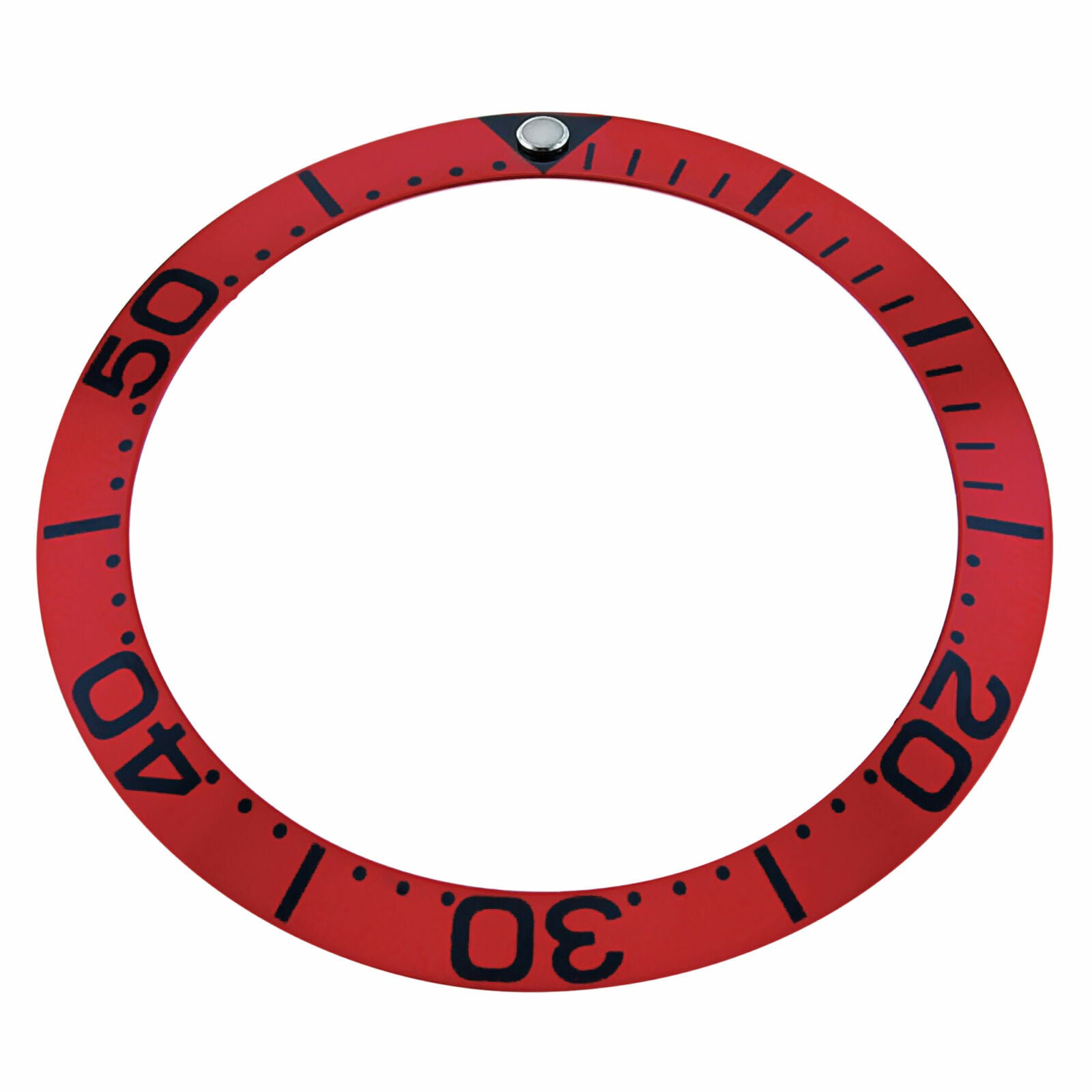 REPLACEMENT BEZEL INSERT RED WITH W/LARGE BLACK NUMBERS 38.10MM X 30.50MM