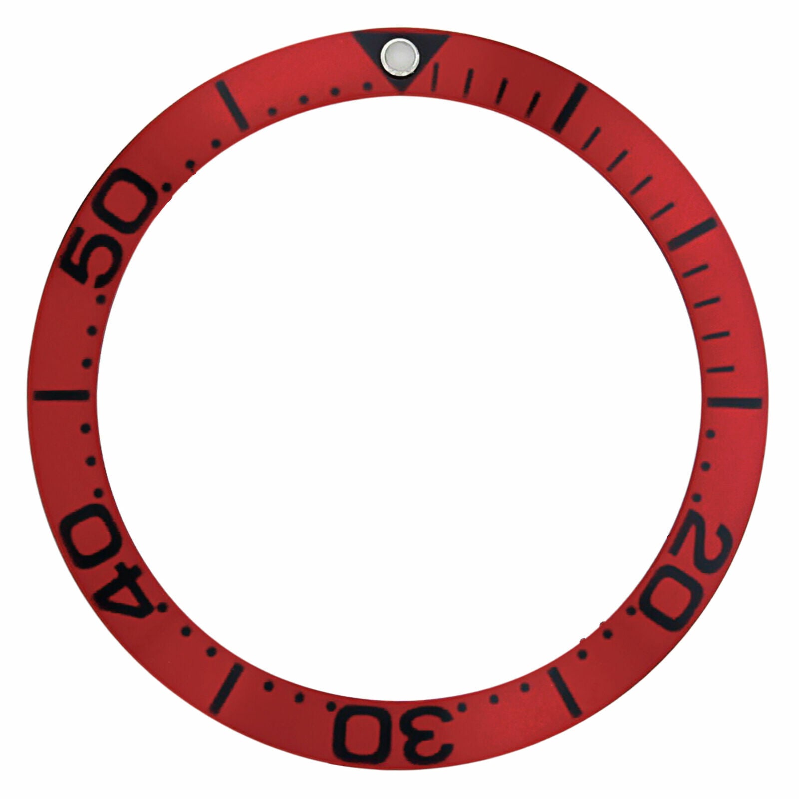 REPLACEMENT BEZEL INSERT RED WITH W/LARGE BLACK NUMBERS 38.10MM X 30.50MM