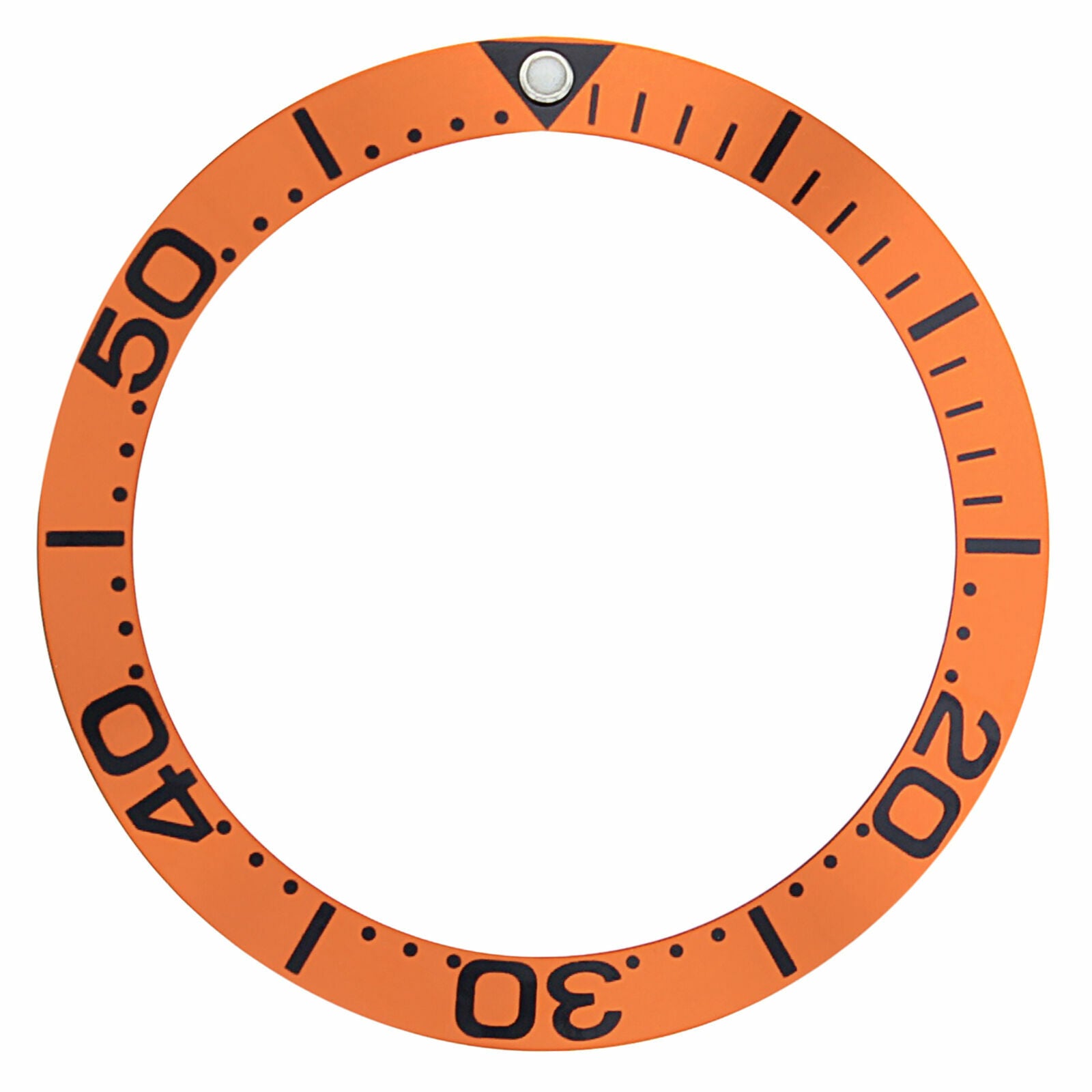 REPLACEMENT BEZEL INSERT ORANGE WITH BLACK LARGE # FOR WATCH 38.10MM X 30.50MM